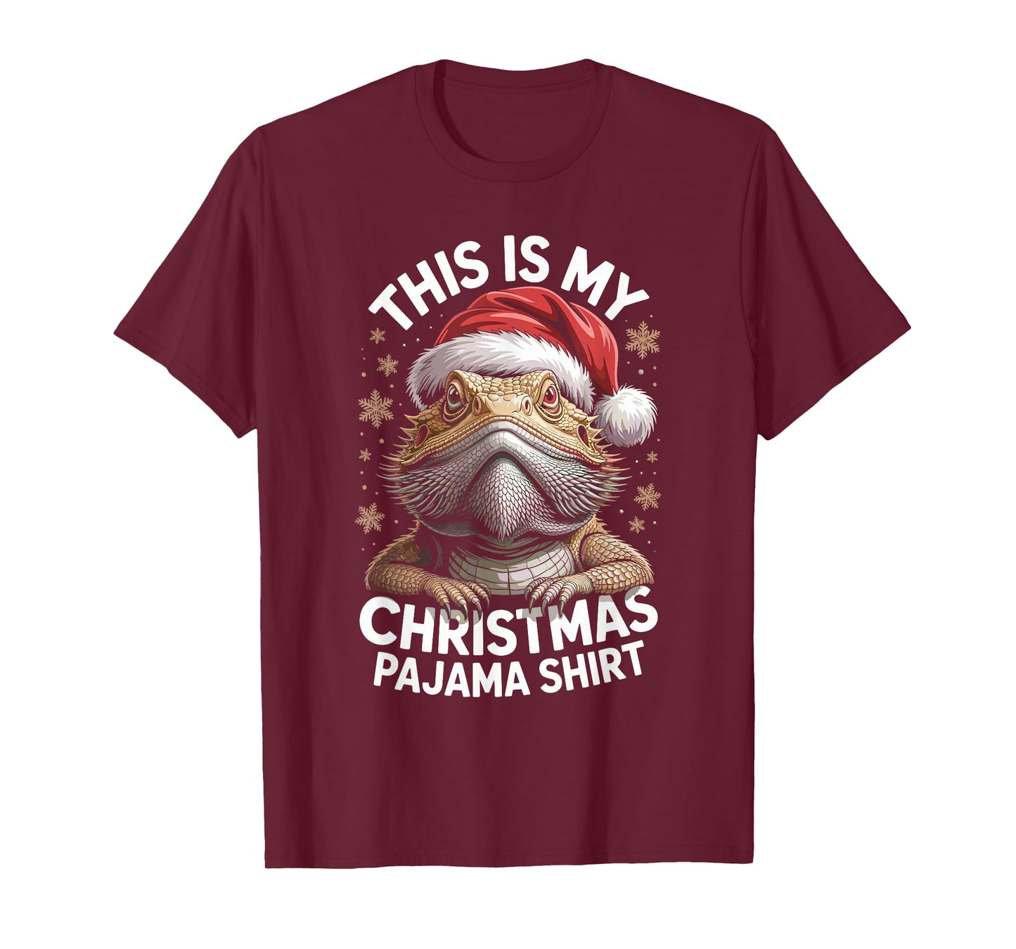 Bearded Dragon Santa Hat Christmas Xmas for Men Women T-Shirt