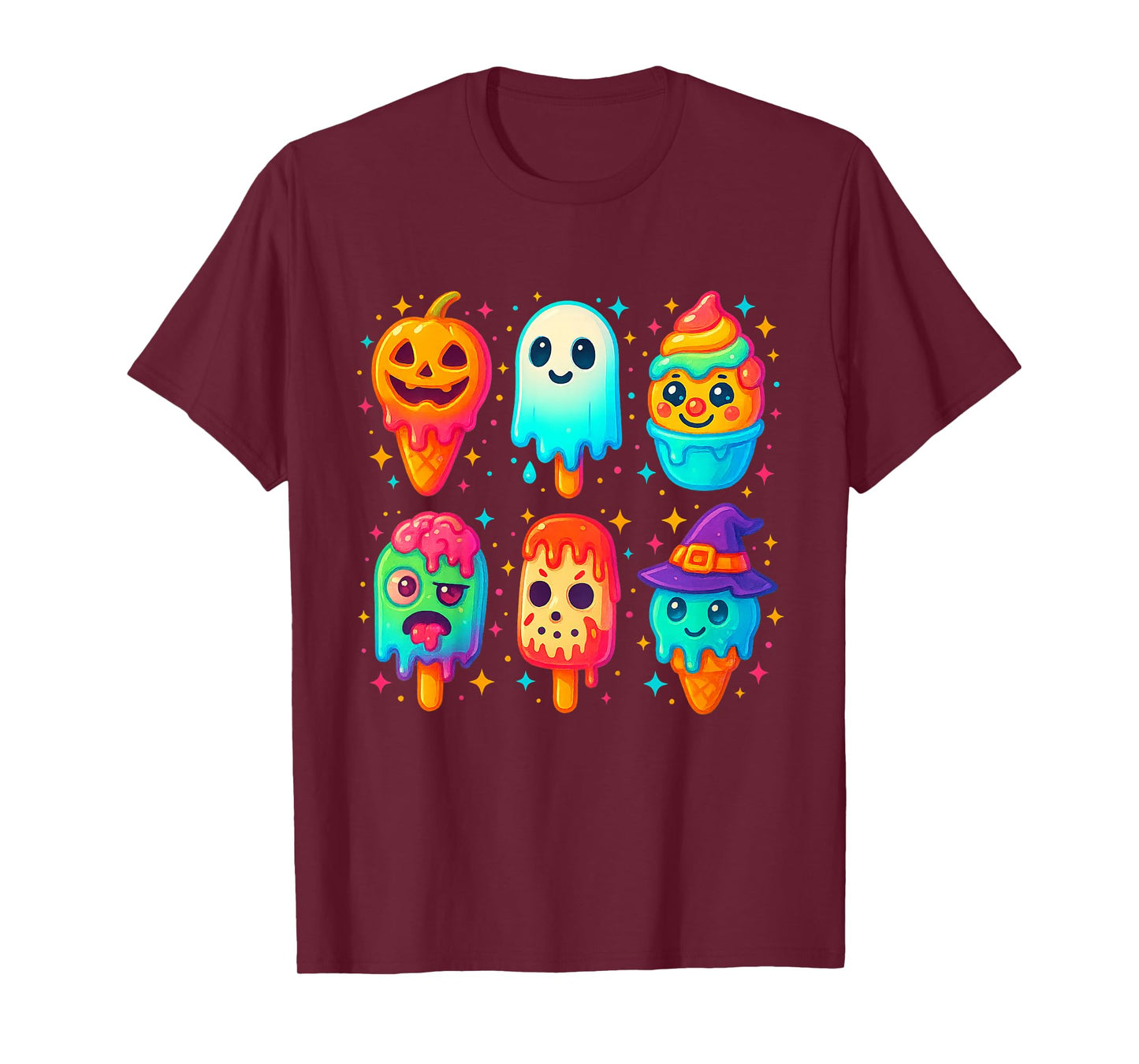 Funny Horror Ice Cream Pops Summerween Halloween 3D Candy T-Shirt