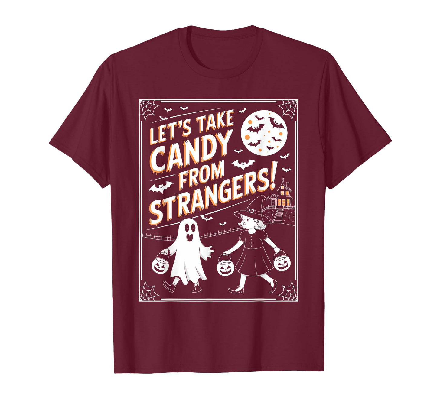 Let's Take Candy From Strangers Retro Halloween T-Shirt