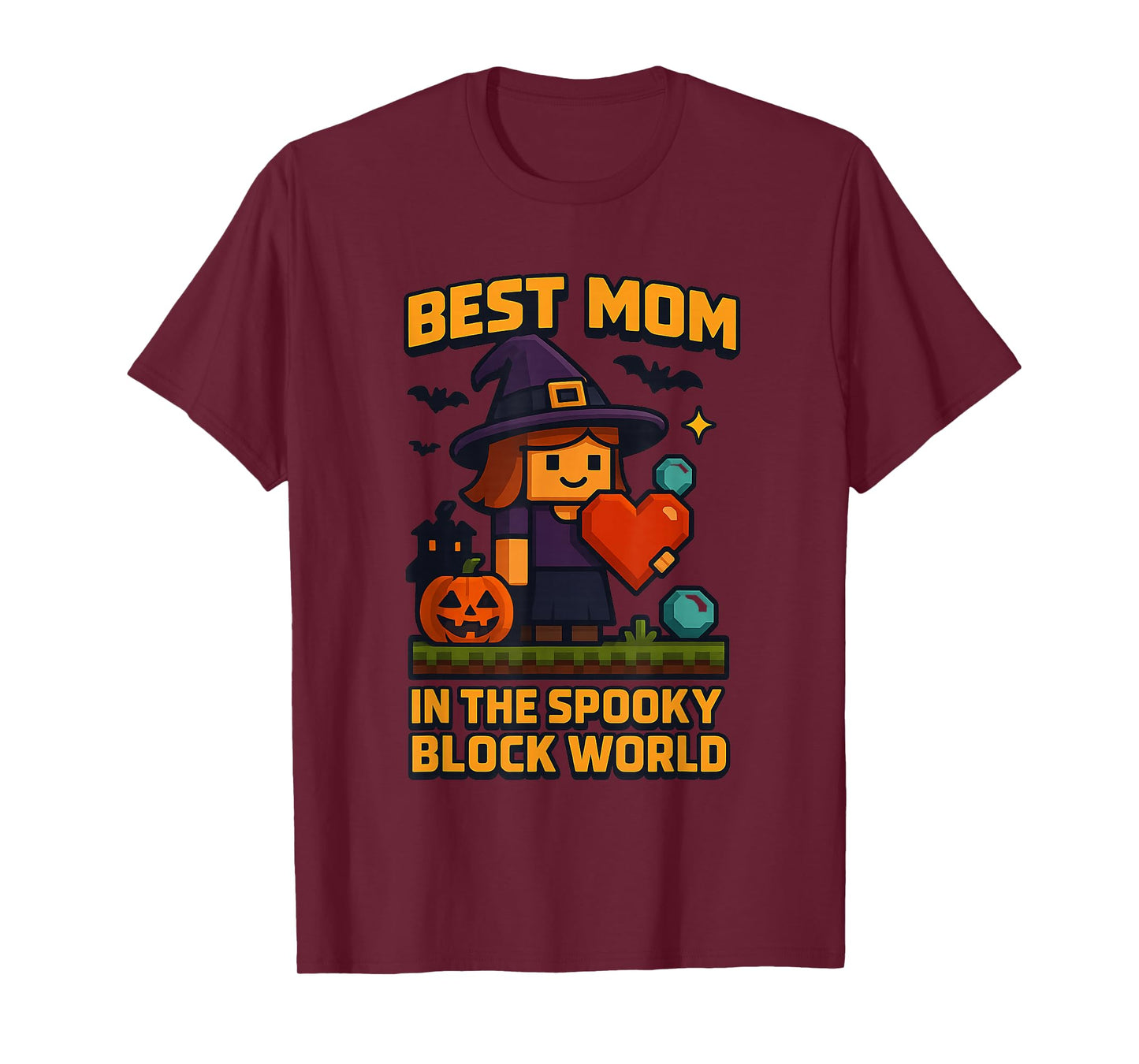 Spooky Block World Mom T-Shirt