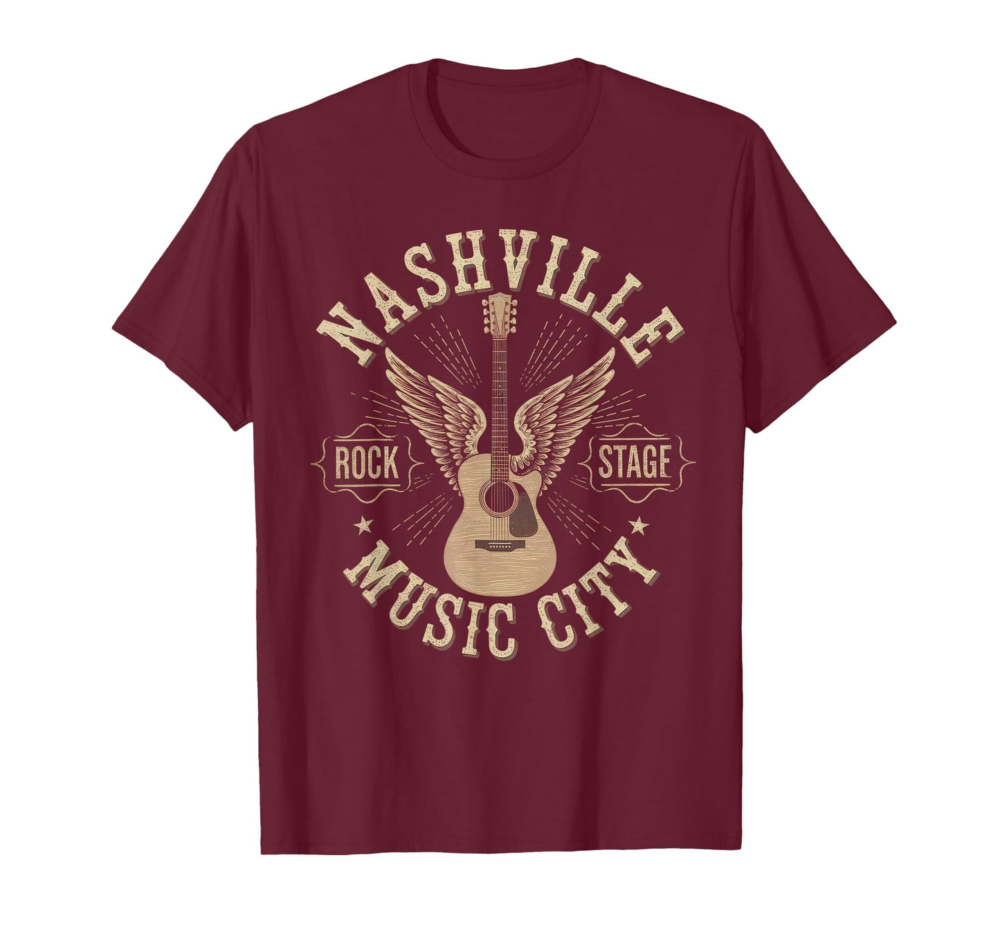 Nashville Music City Tshirt Women Men Tennessee Rock Country T-Shirt
