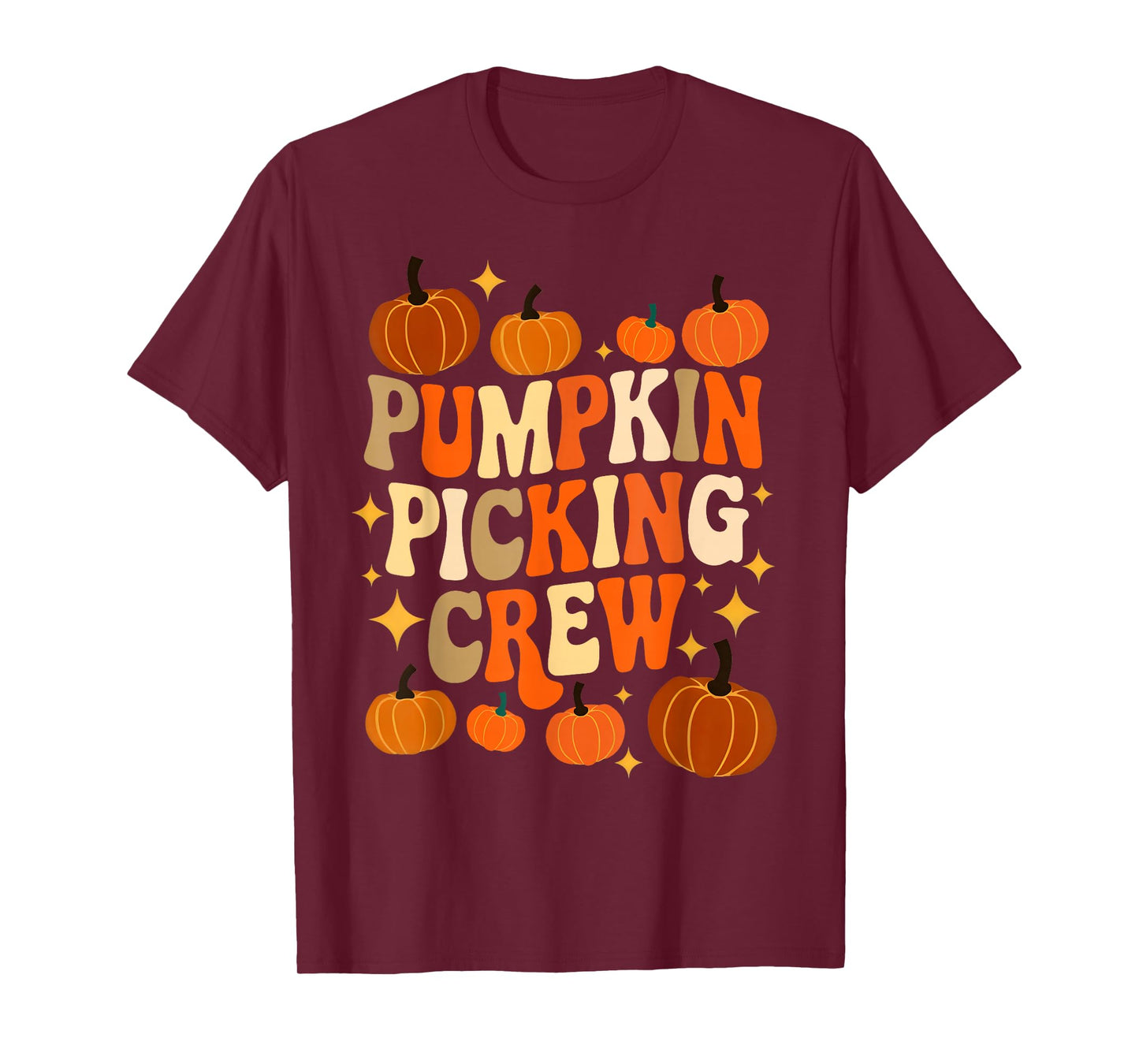 Groovy Pumpkin Picking Crew Matching Family Tee Autumn T-Shirt