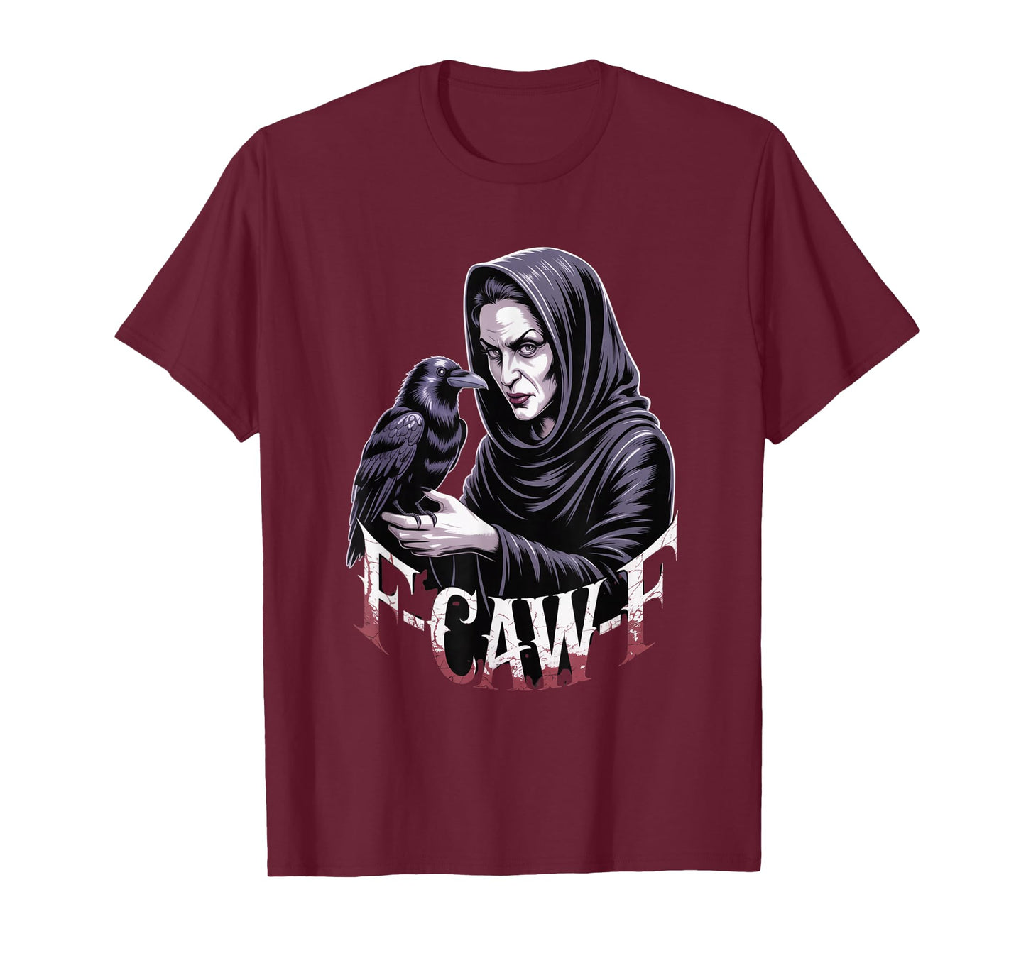 F-Caw-F Crow Funny Gothic Moon Black Bird Halloween T-Shirt