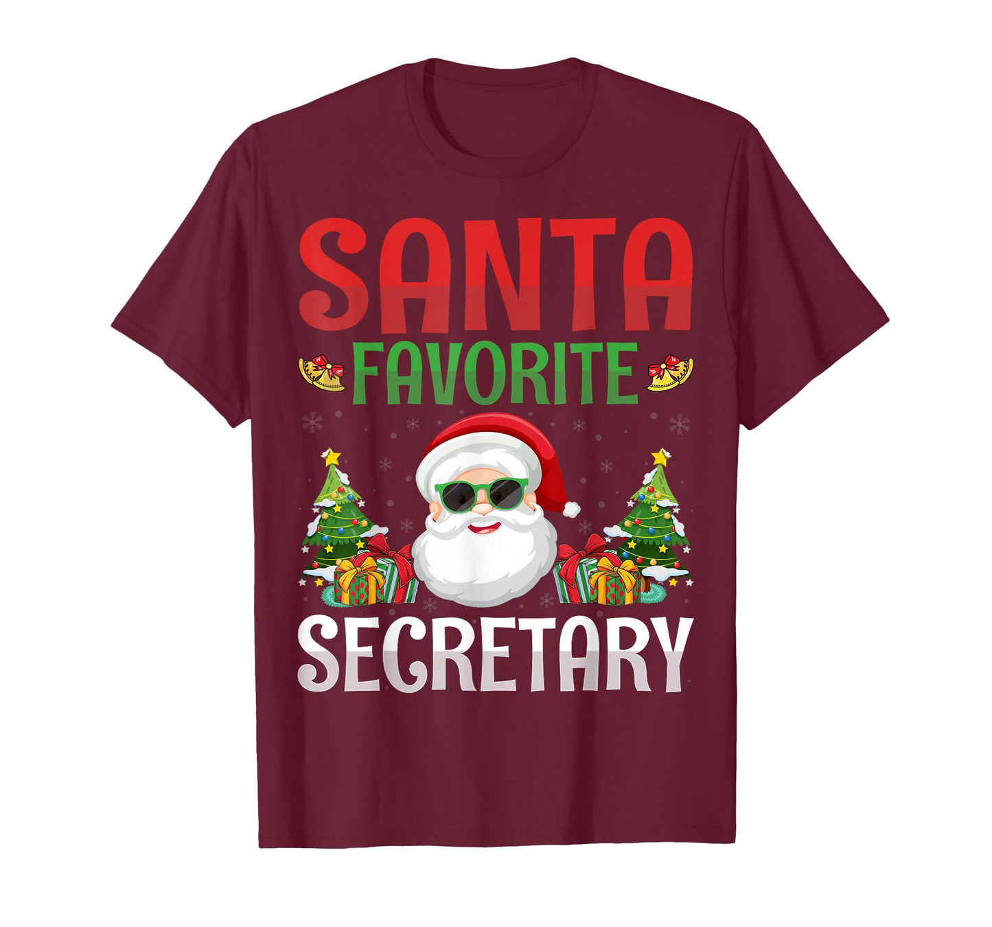 Santa's Favorite Secretary - Front Office Squad Christmas T-Shirt
