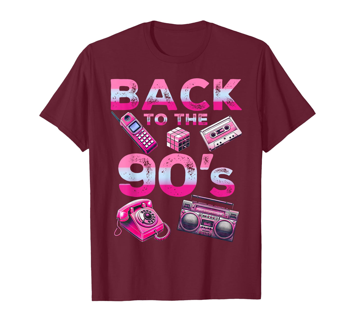 Back To 90's 1990s Vintage Style Nineties Retro Party T-Shirt