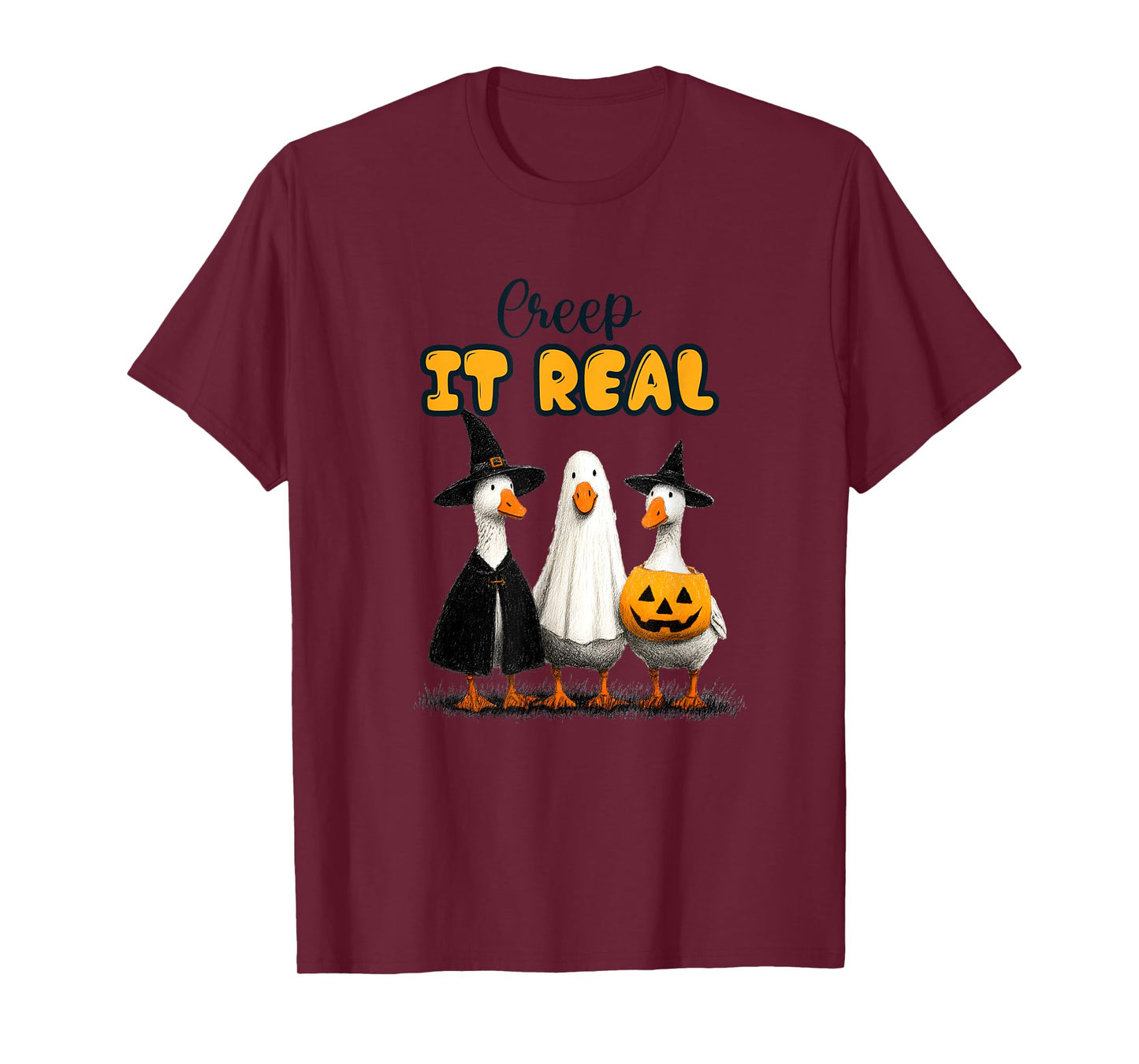 Funny Halloween Goose, Witch Ghost Cute Pet Costume T-Shirt