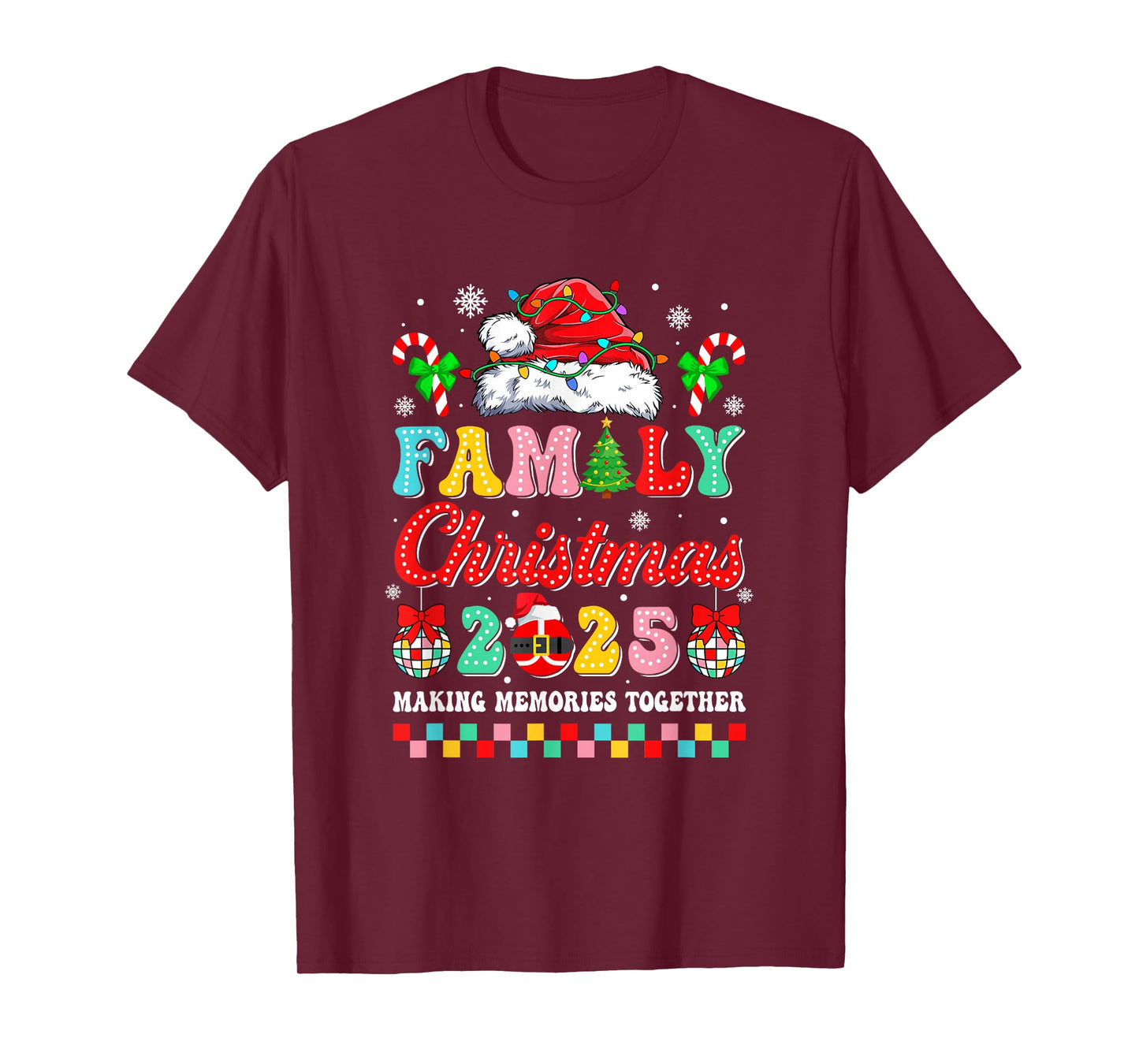 Family Christmas 2025 Matching Squad Santa Xmas Funny T-Shirt