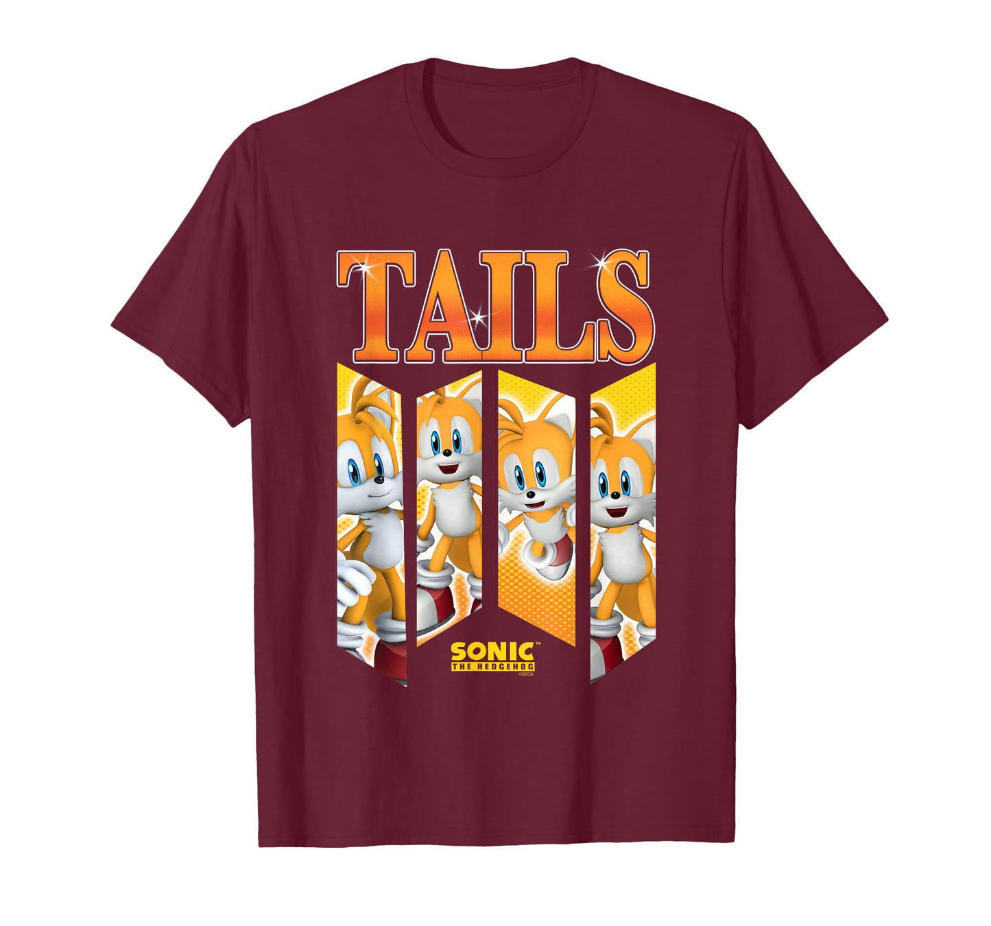 Sonic The Hedgehog Tails Speed & Shine Panels T-Shirt