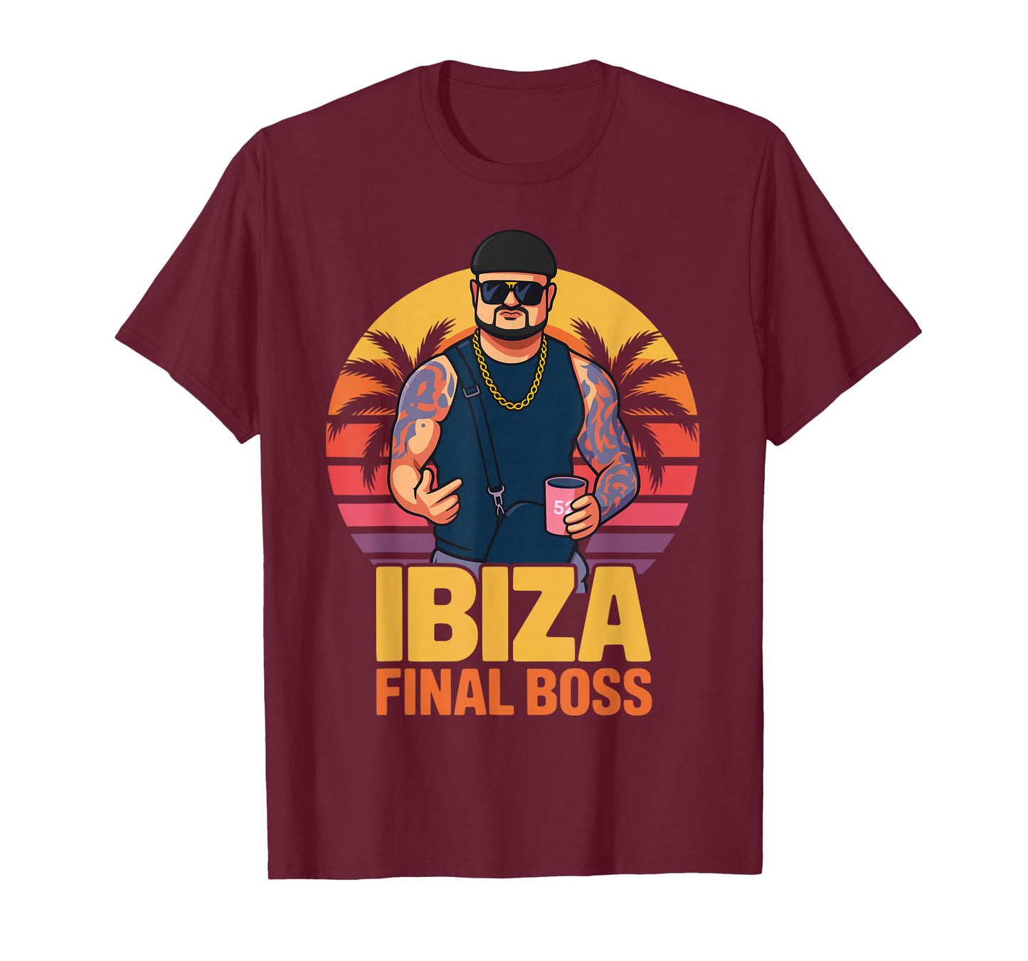 Ibiza Final Boss Meme Club Partying Vintage T-Shirt