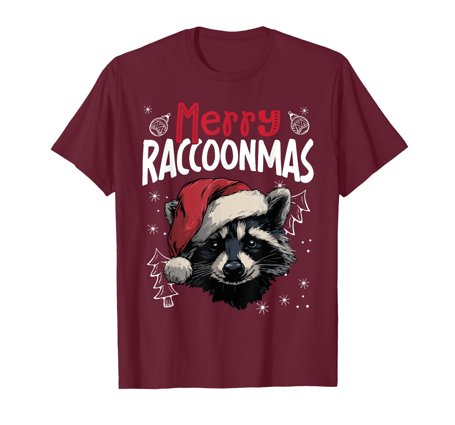 Merry Raccoonmas Funny Christmas Raccoon T-Shirt