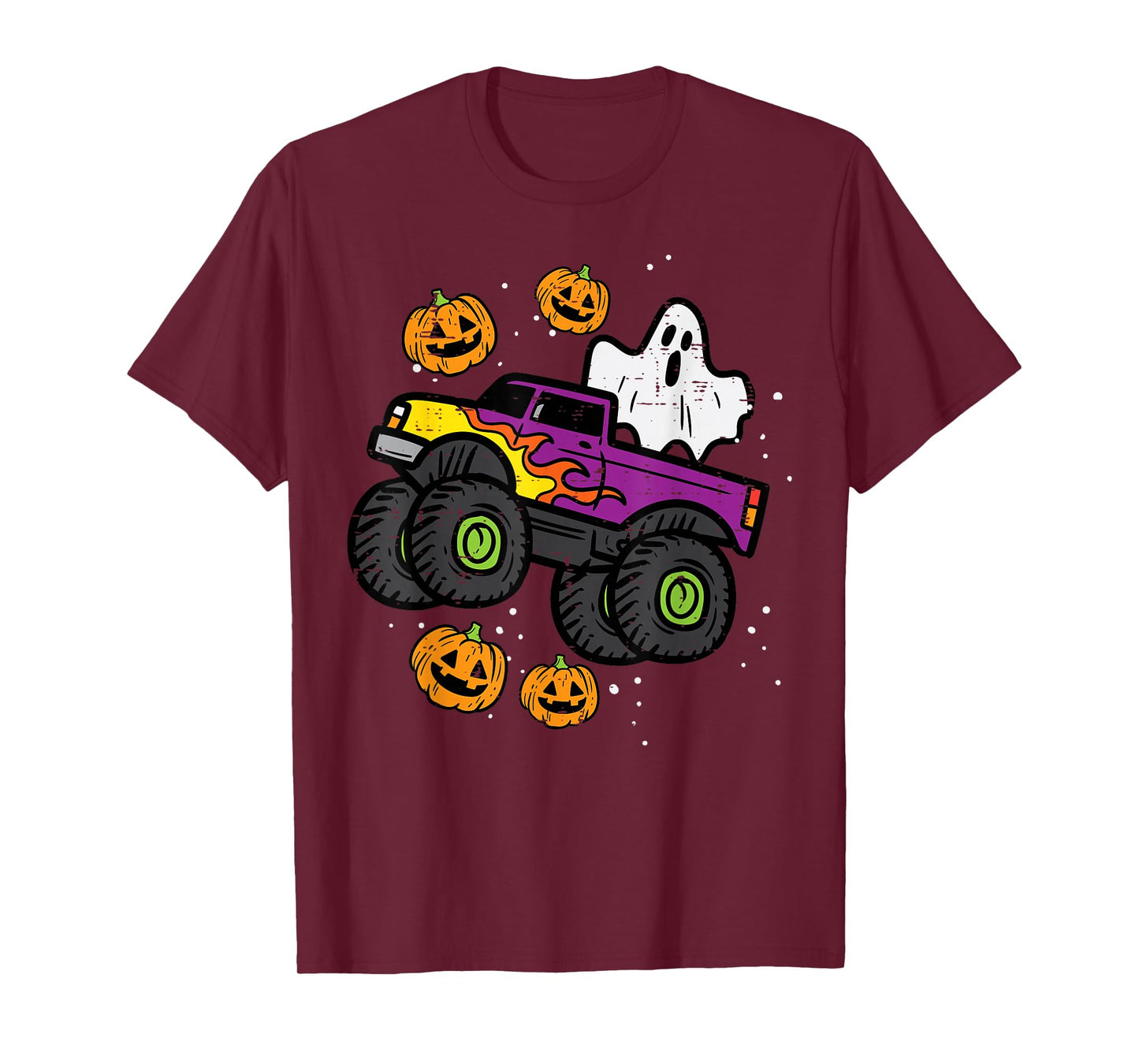 Halloween Ghost Monster Truck Costume Toddler Boys Kid Youth T-Shirt