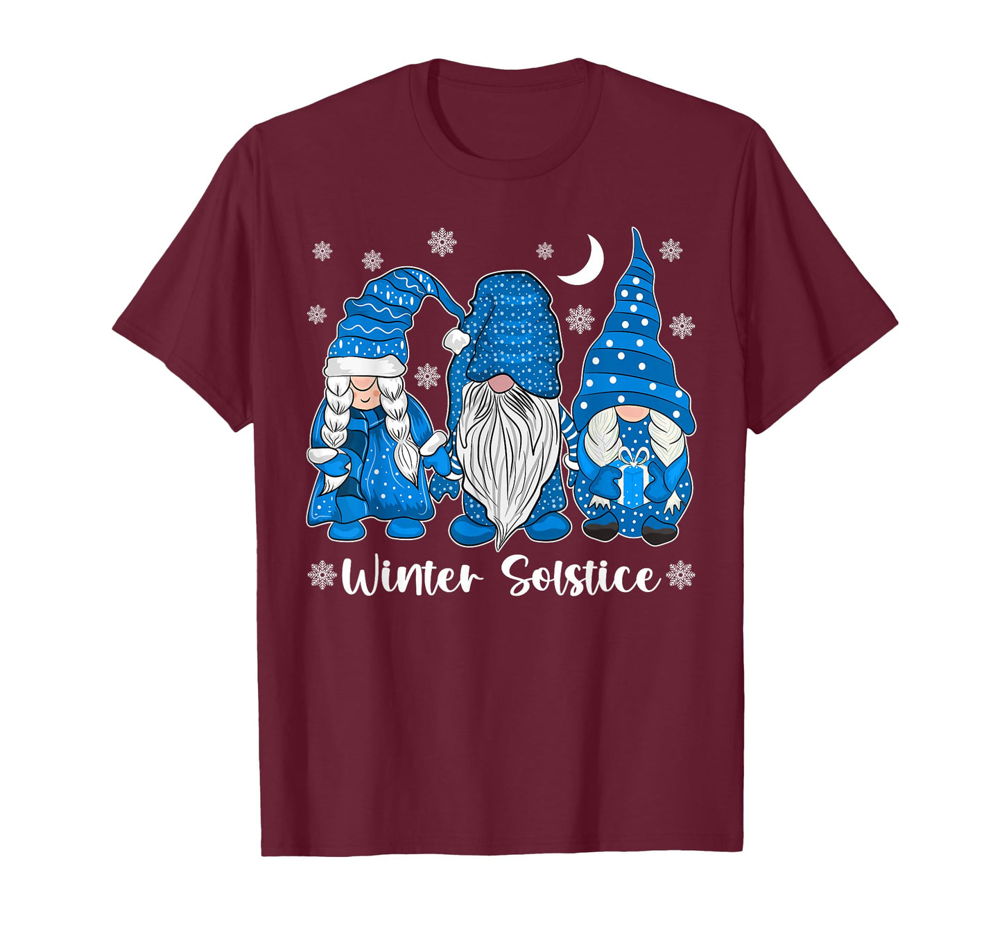 Funny Winter Solstice You Gnomies Snow & Moon Women Girls T-Shirt