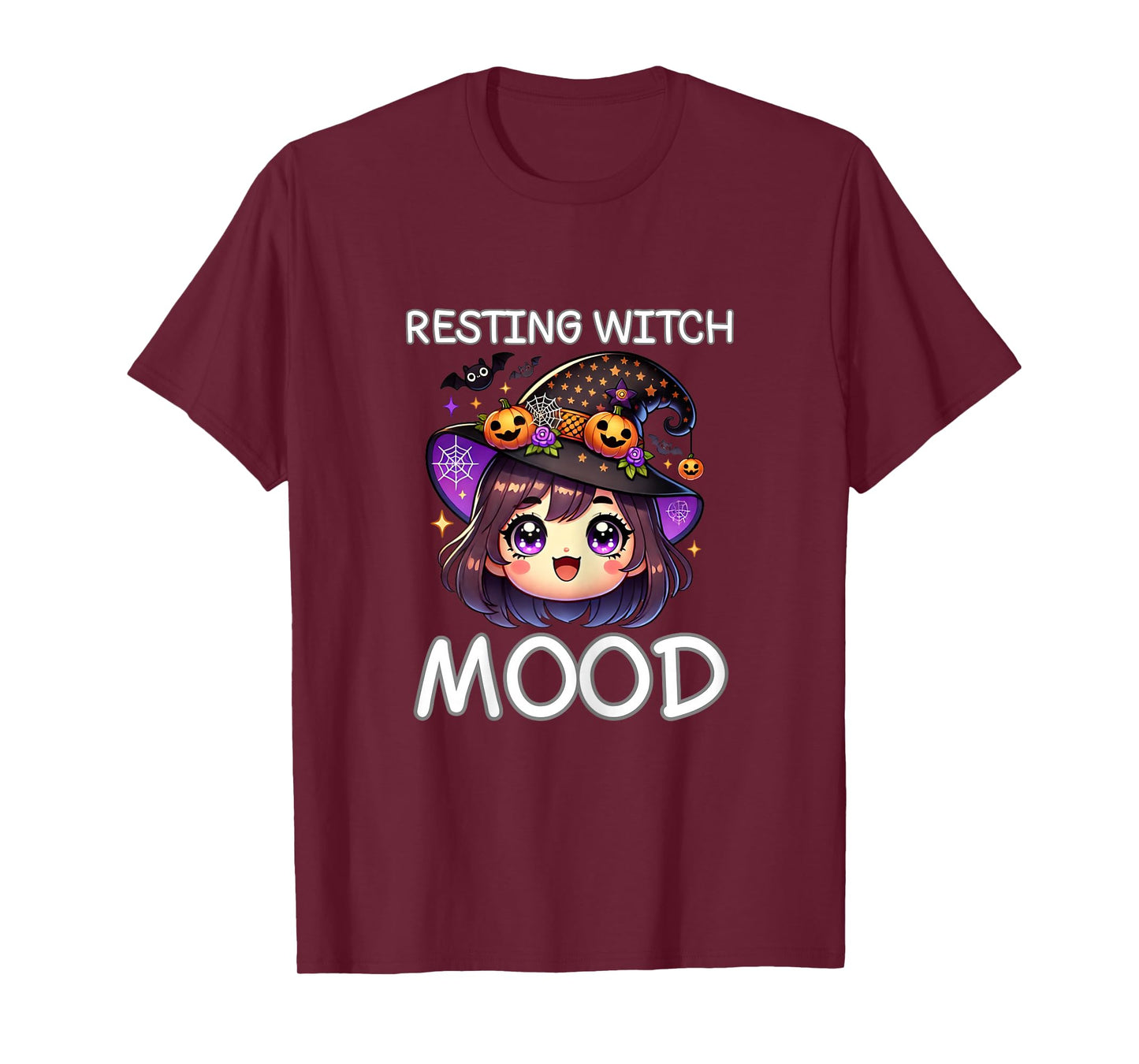 Resting Witch Mood Cute Kawaii Halloween T-Shirt