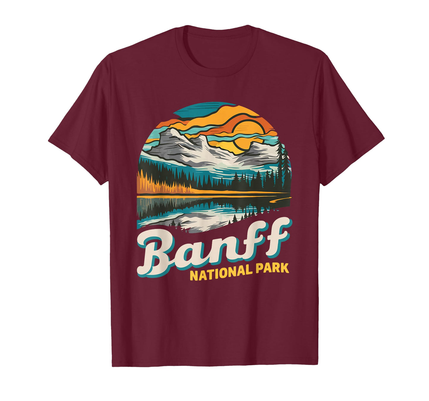 Banff National Park Vintage Men Women Hiking Souvenir T-Shirt