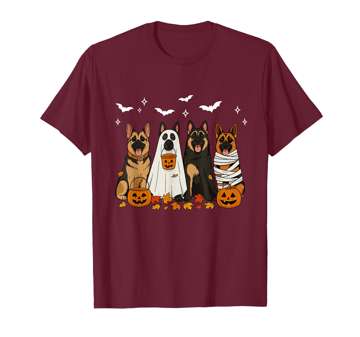 Fall German Shepherd Halloween Witch German Shepherd Dog Mom T-Shirt