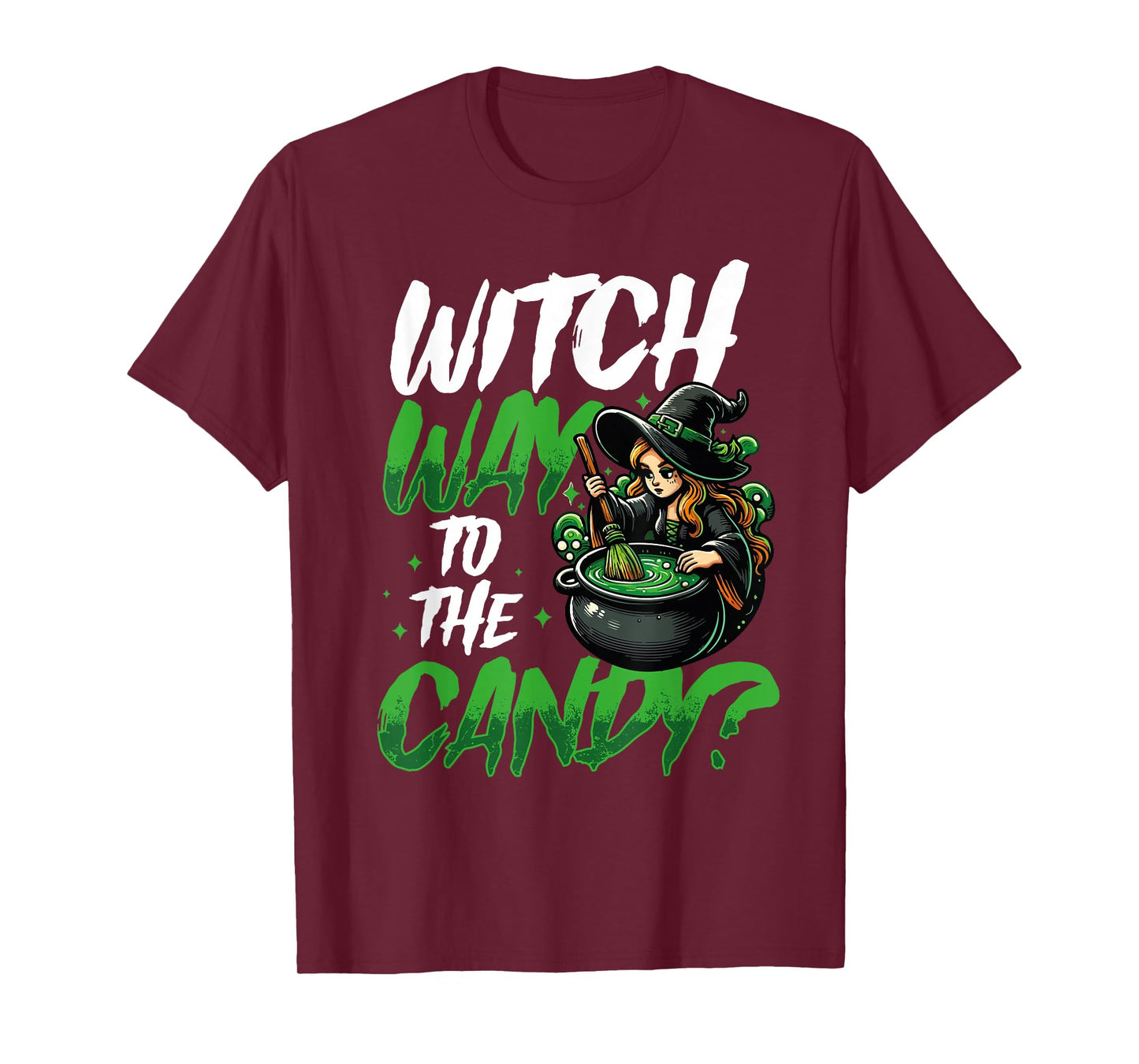 Witch Way to The Candy Funny Halloween Witch T-Shirt