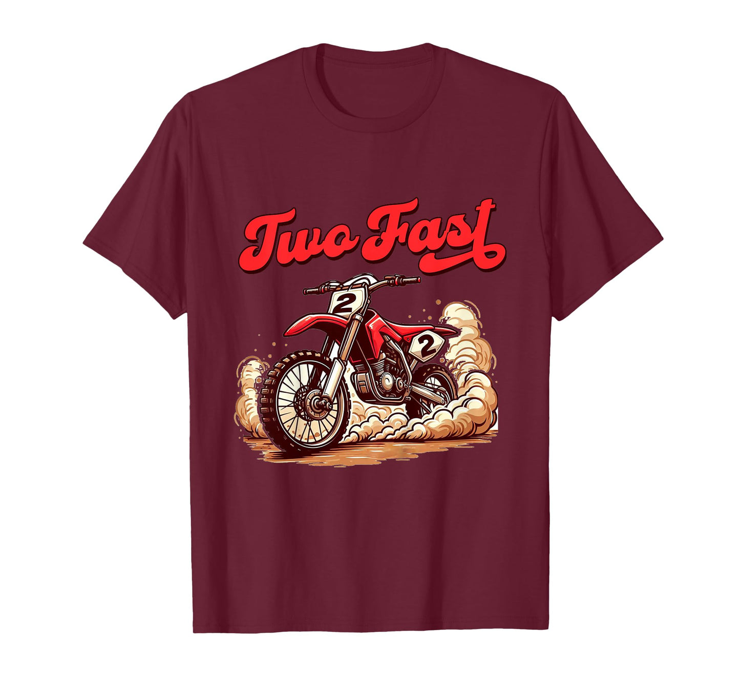Kids 2nd Birthday Baby Boy 2 Year Old Birthday Two Fast Dirt Bike T-Shirt