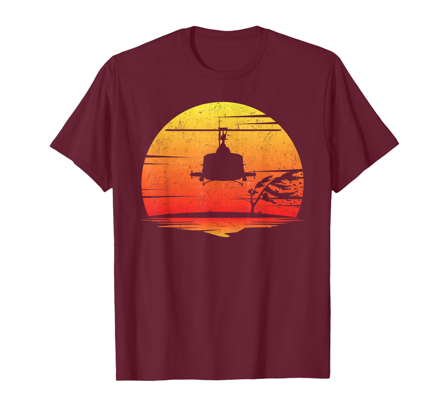 UH-1 Huey Retro Helicopter Vintage Style Vietnam Chopper T-Shirt