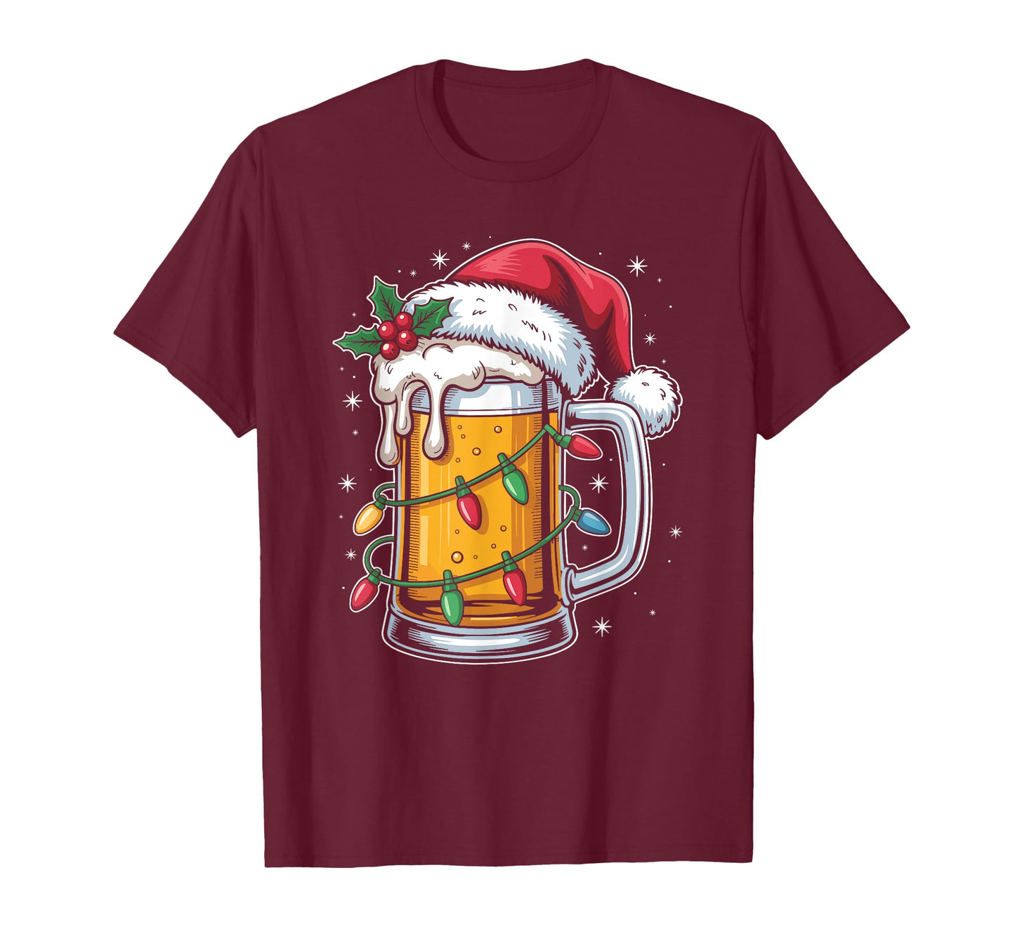 Christmas in September Beer Hawaiian Tropical Santa T-Shirt