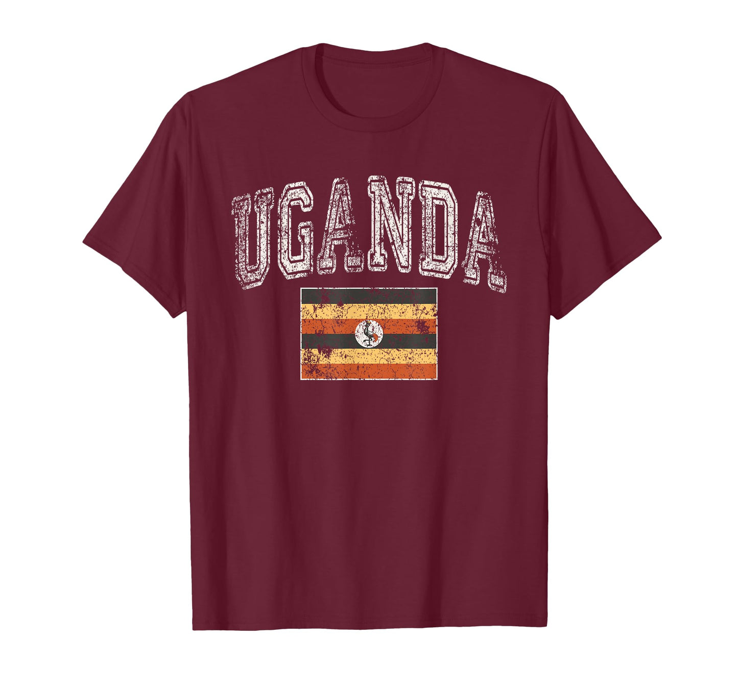 Vintage Retro Faded Uganda Flag Ugandan Pride T-Shirt