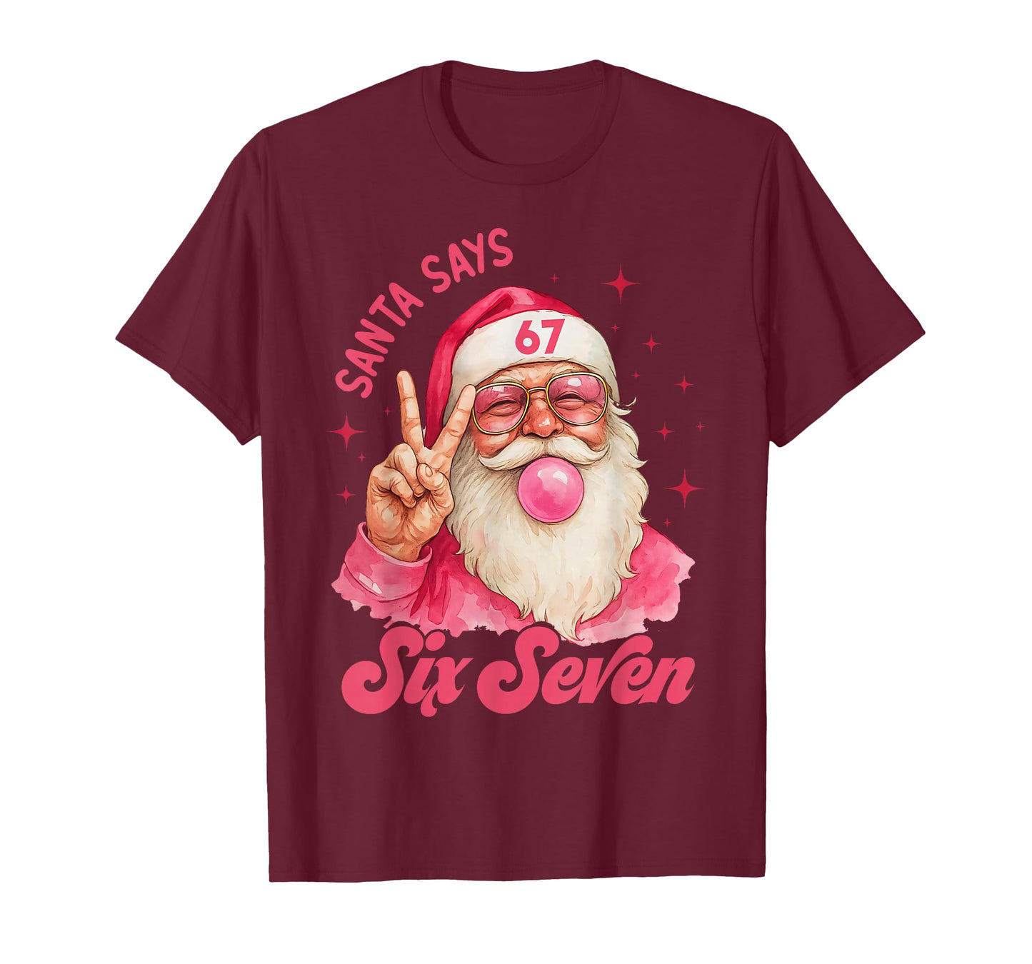 67 Funny Meme Merry Xmas Santa Says Six Seven Christmas T-Shirt