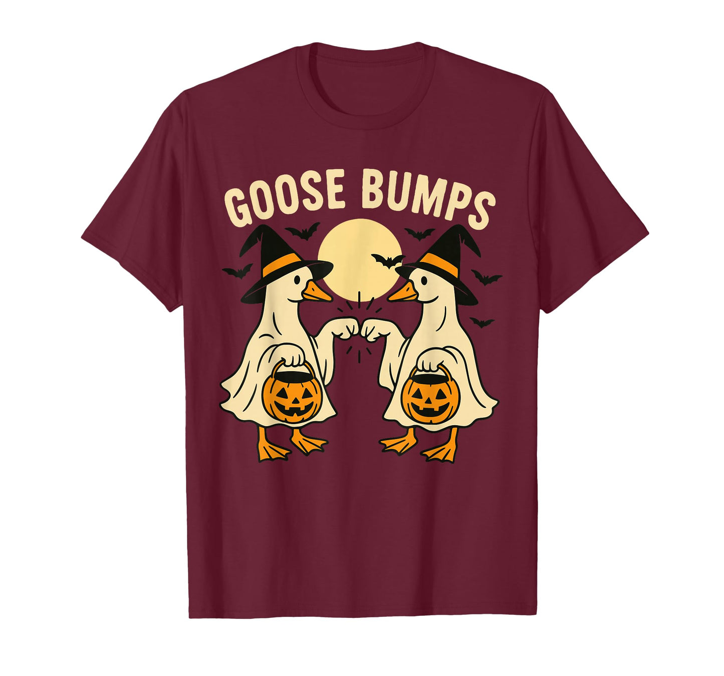 Cute Spooky Goose Shirt, Funny Halloween Goose Bumps T-Shirt