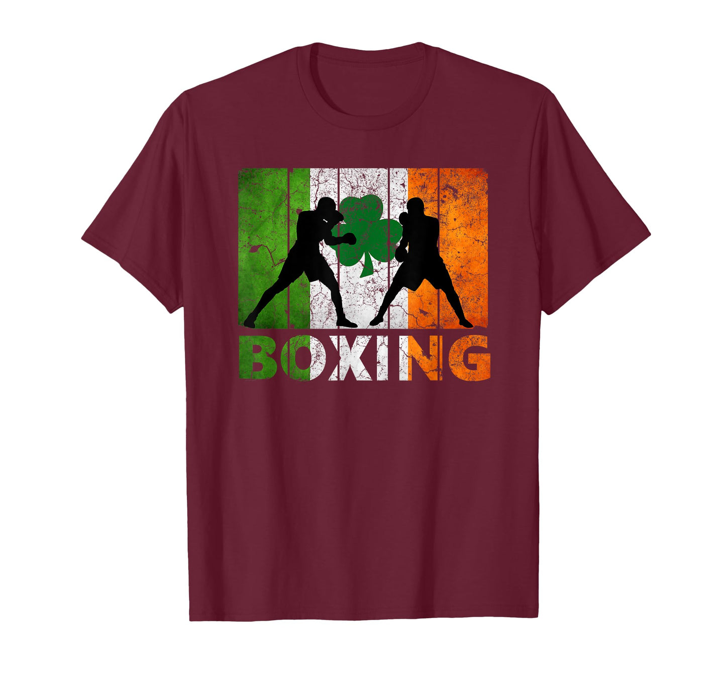 Vintage Irish boxing Ireland Flag Shamrock St Patrick's Day T-Shirt