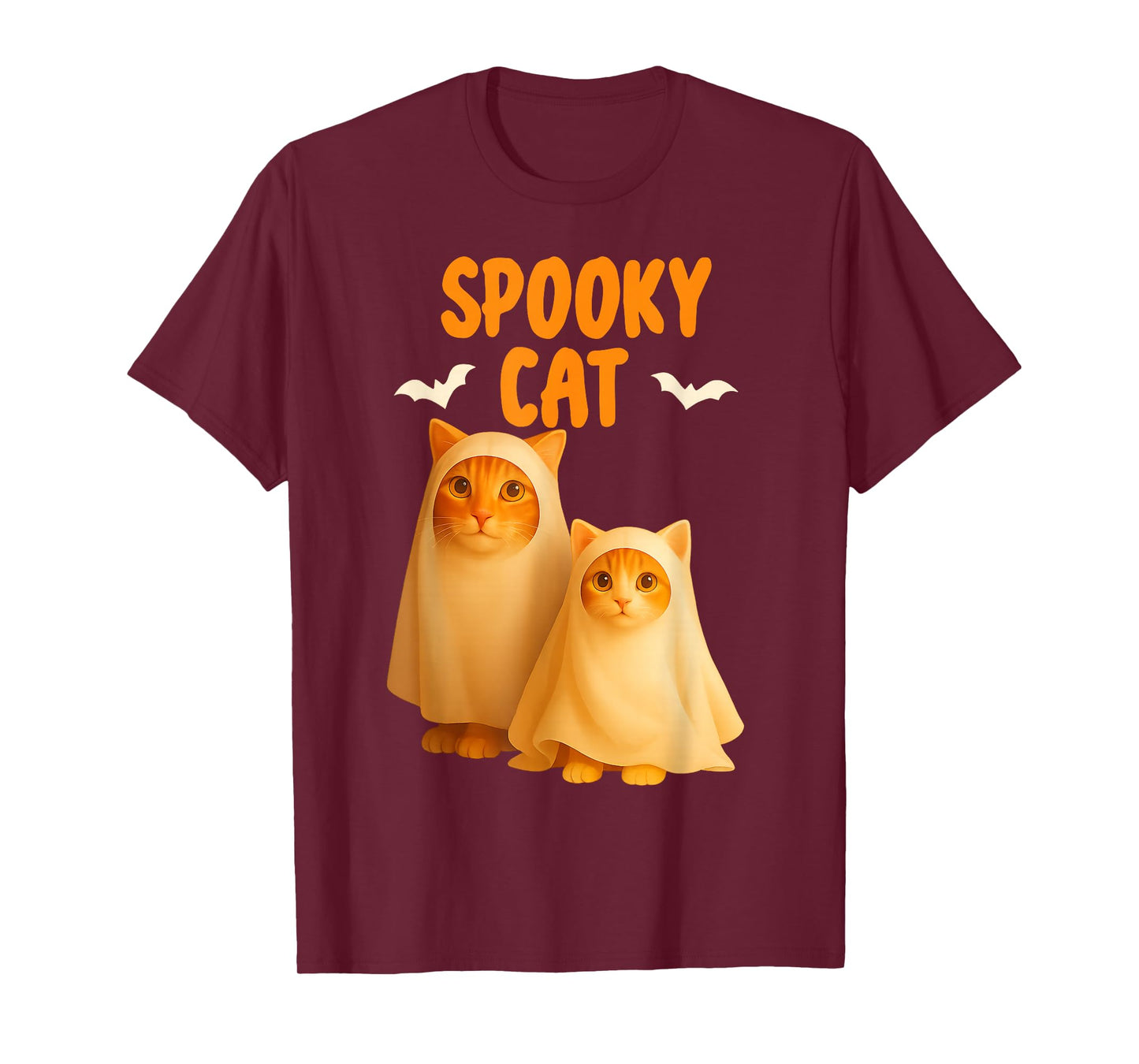 Ghost Cat Meme Funny Halloween Costume for Men Women Kids T-Shirt