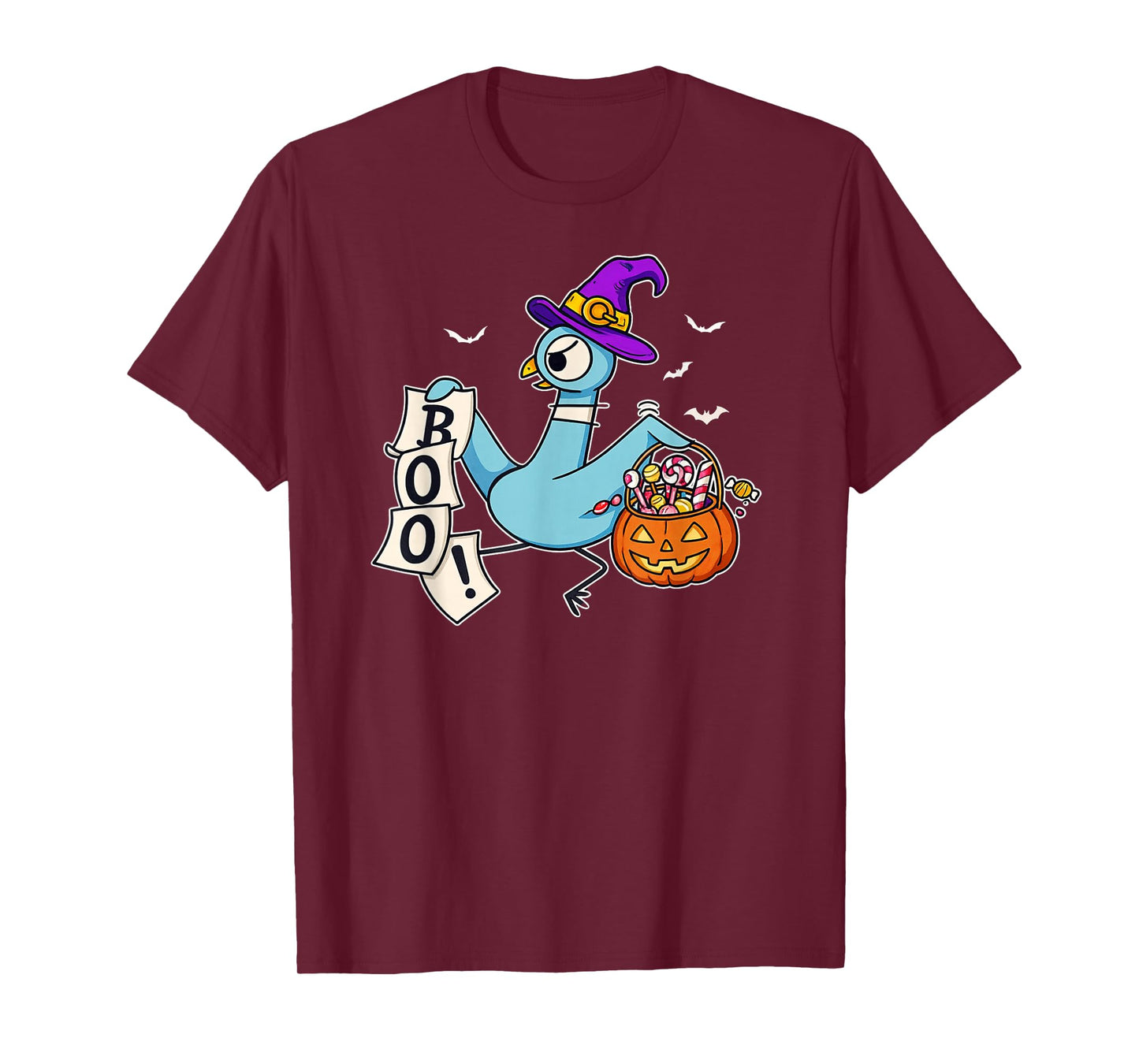 Halloween Boo Piegon Teacher T-Shirt