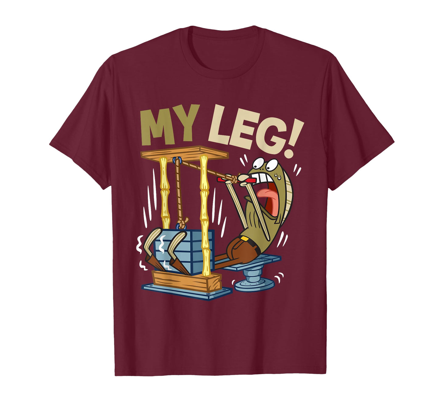 Mademark x SpongeBob SquarePants - My Leg Legs Day Weight Lifting Bodybuilding SpongeBob Gym T-Shirt