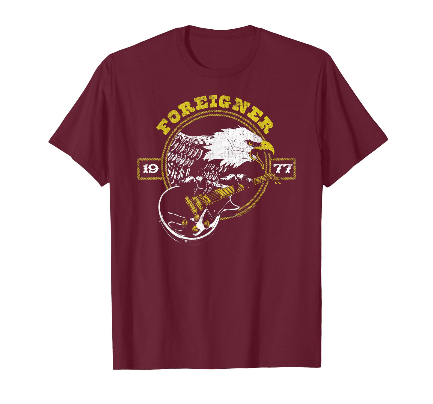 Foreigner 1977 Eagle with Guitar Vintage Band T-Shirt