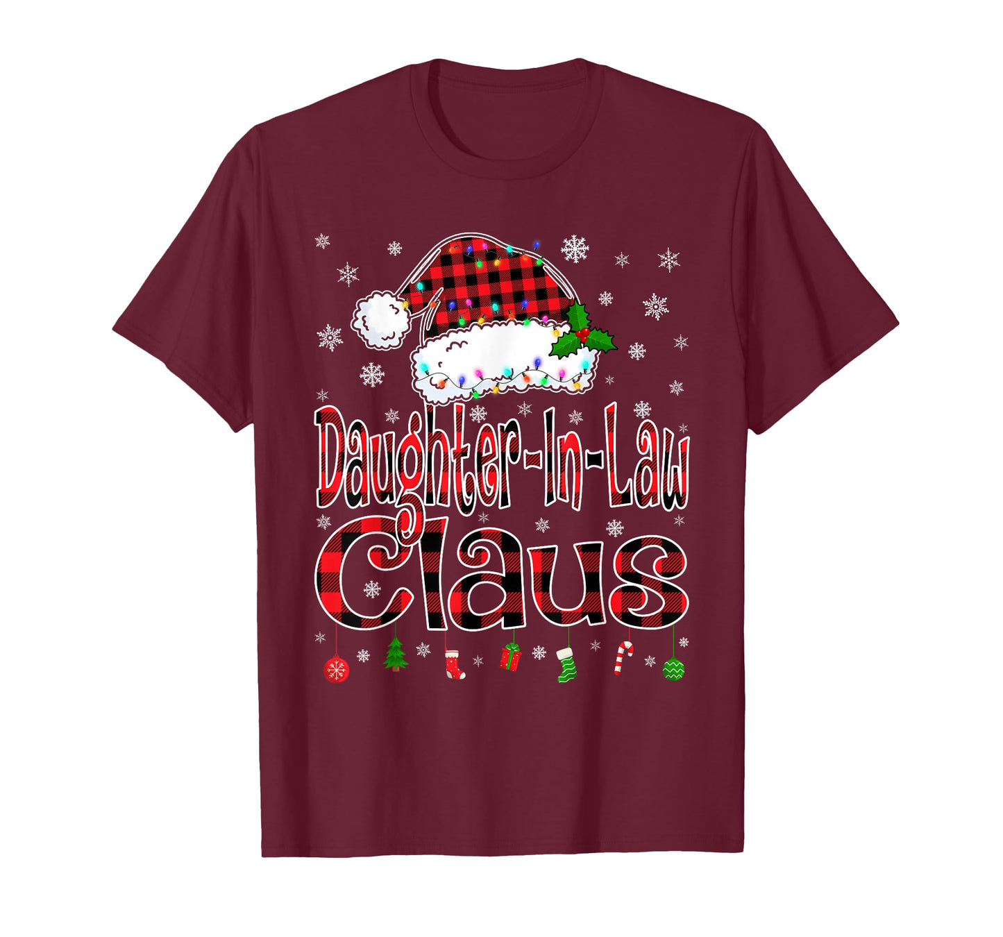 Daughter-in-Law Claus Christmas Lights Xmas Pajama Family T-Shirt