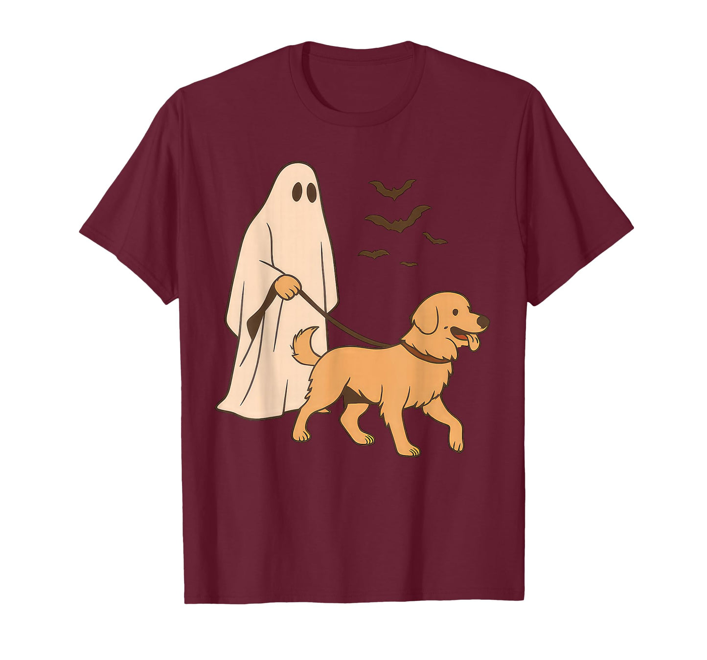 Golden Retriever Ghost Dog Halloween Golden Retriever Witch T-Shirt
