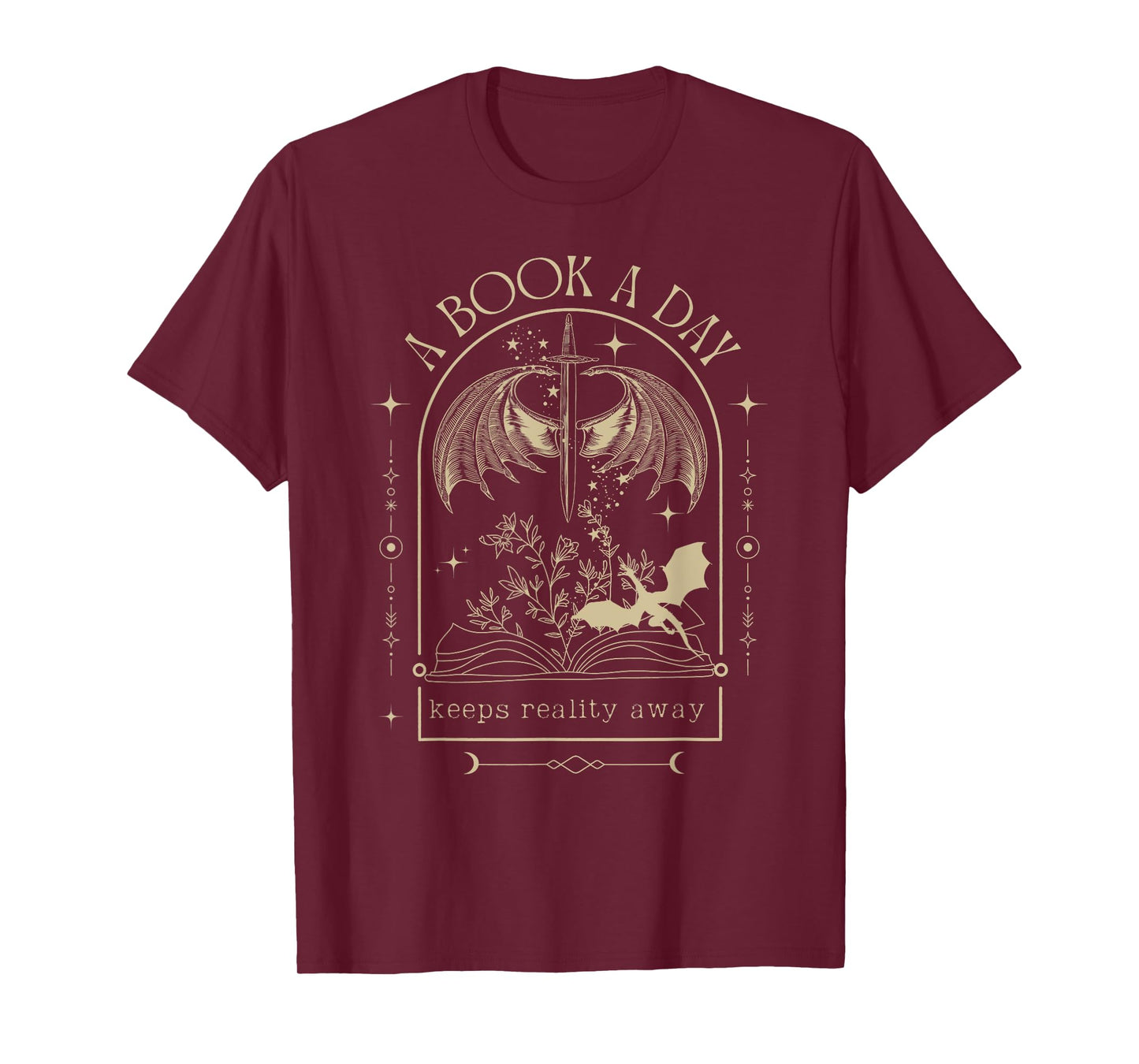 Vintage A Book a Day Keeps Reality Away Spicy Book Readers T-Shirt