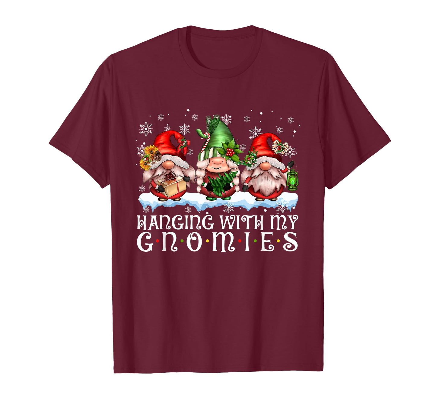Hanging with My Gnomies Matching Family Christmas Gnome Pjs T-Shirt