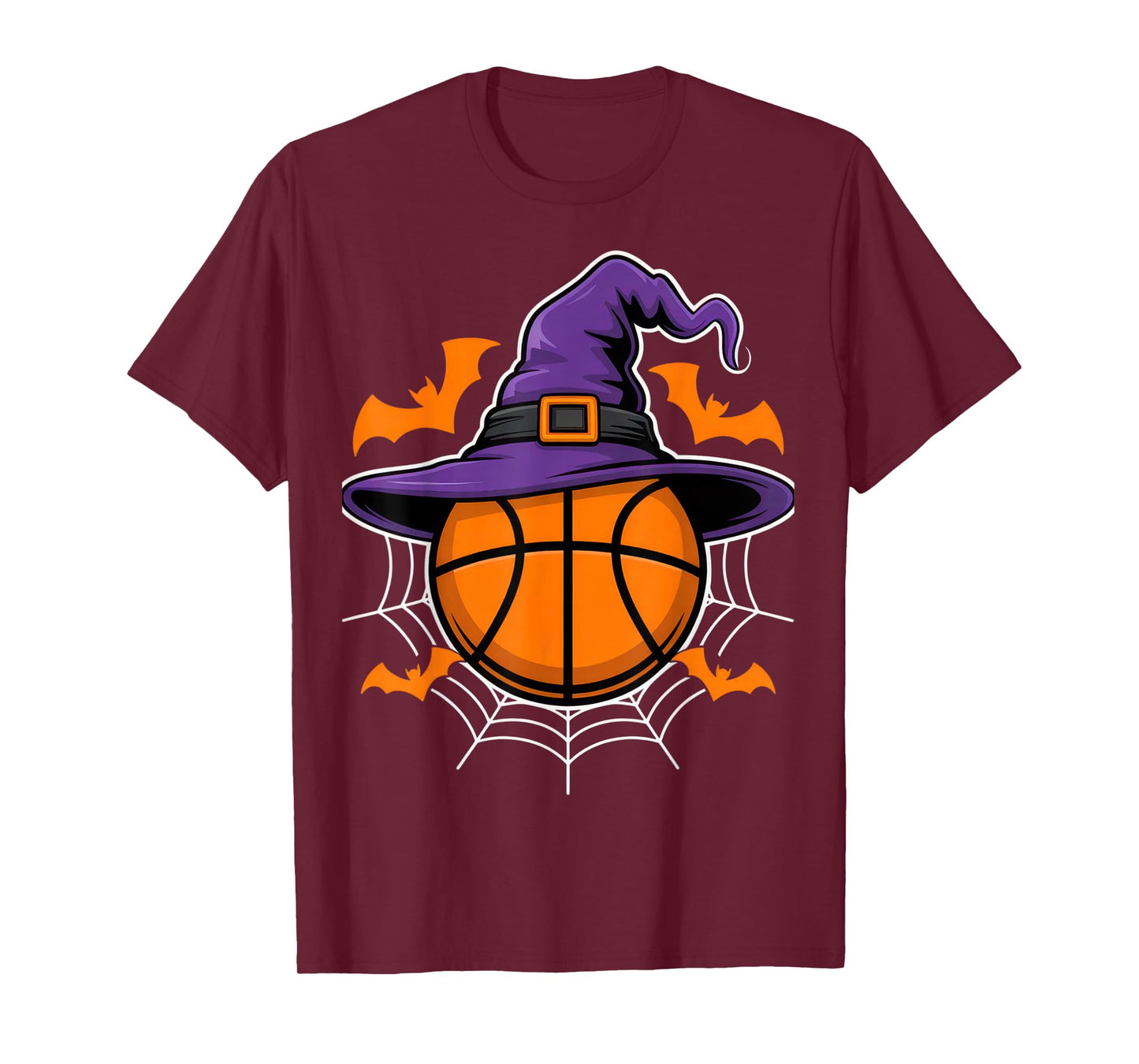 Basketball Witch Hat Spooky Vibes for Halloween T-Shirt
