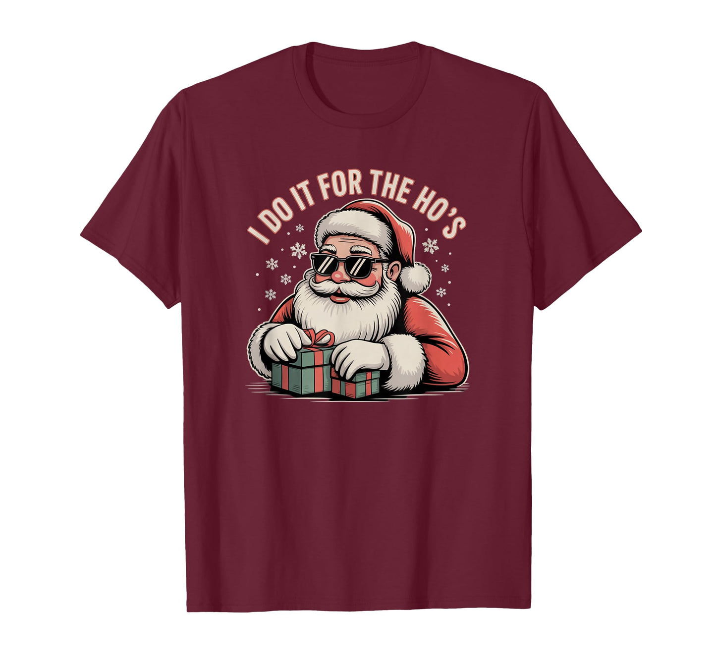 Fife Life Funny Santa I Do It for The Ho's Christmas Holiday T-Shirt