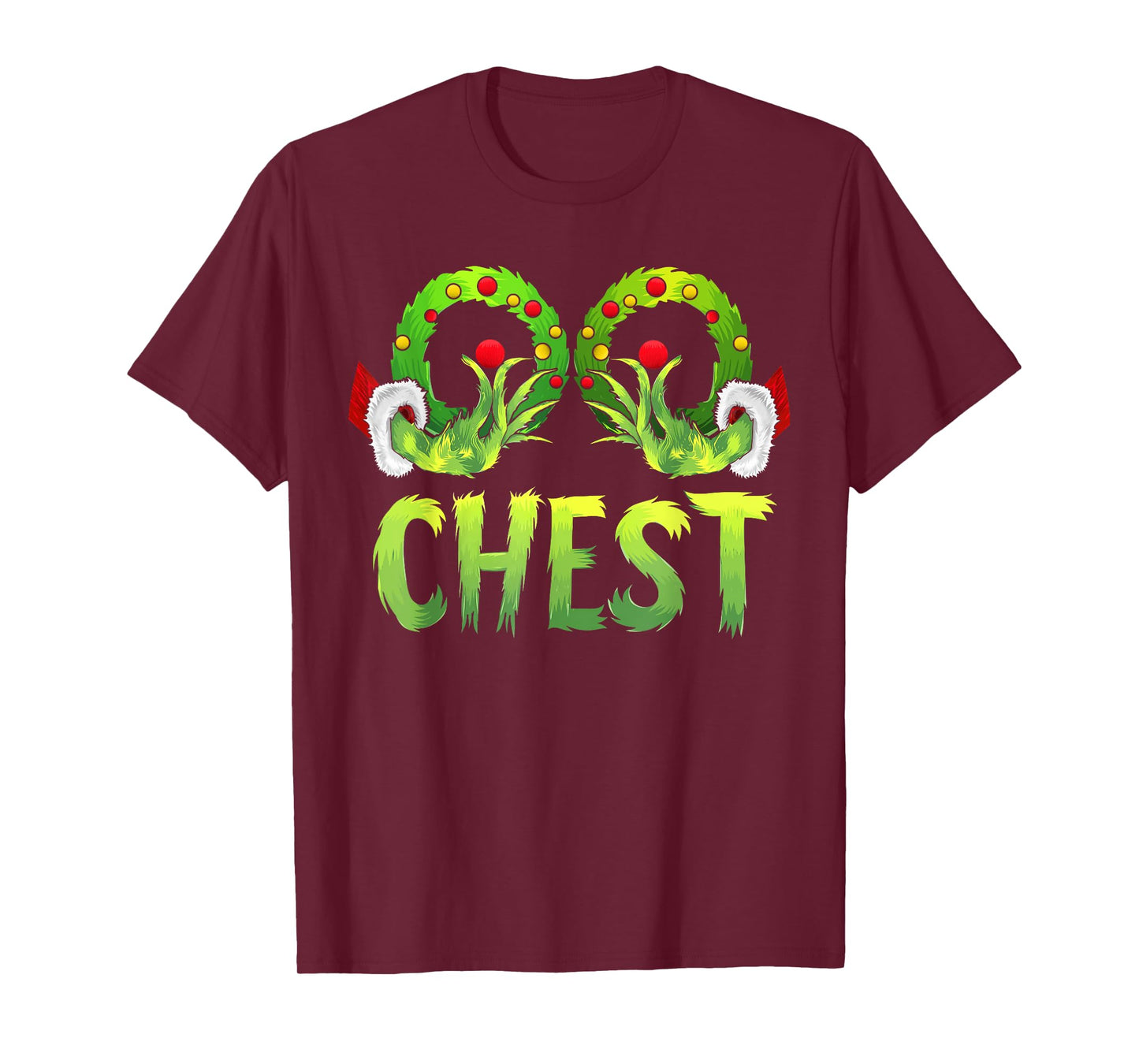 Chest Nuts Matching Chestnuts Funny Christmas Couples Chest T-Shirt