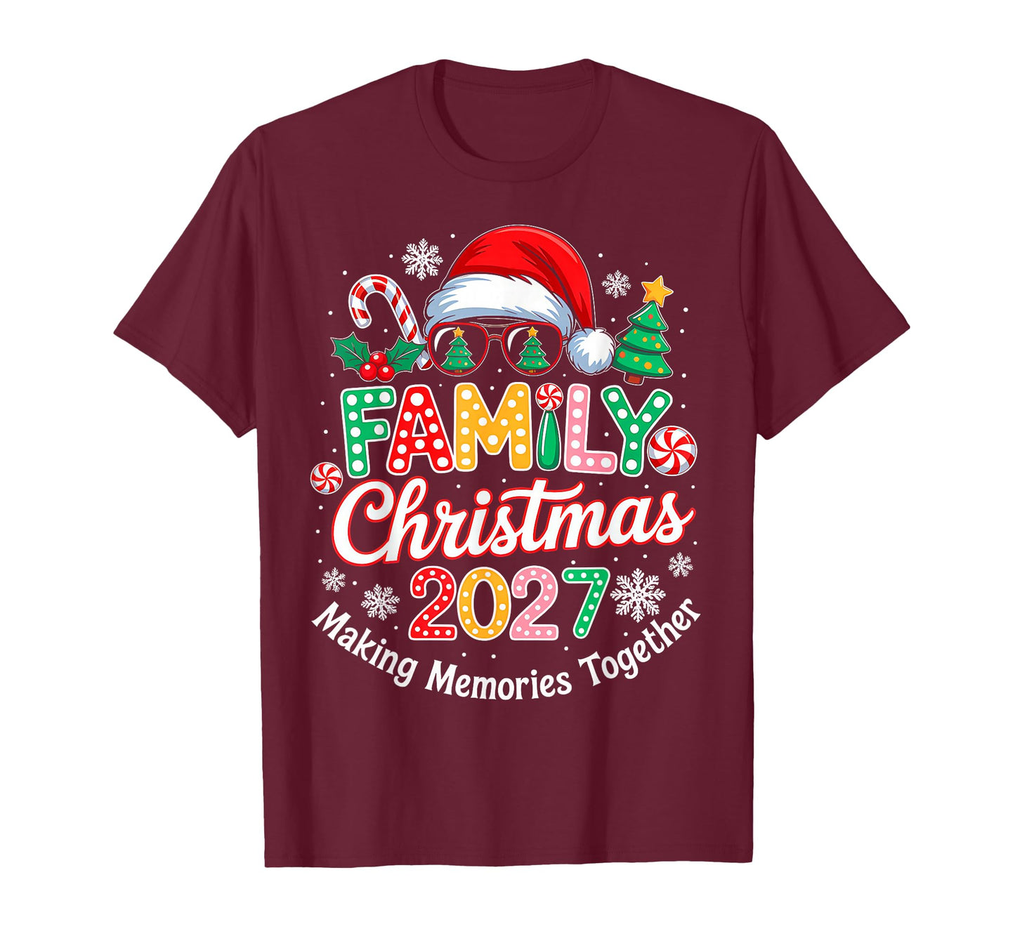 Family Christmas 2027 Christmas Squad Xmas Matching Pajamas T-Shirt