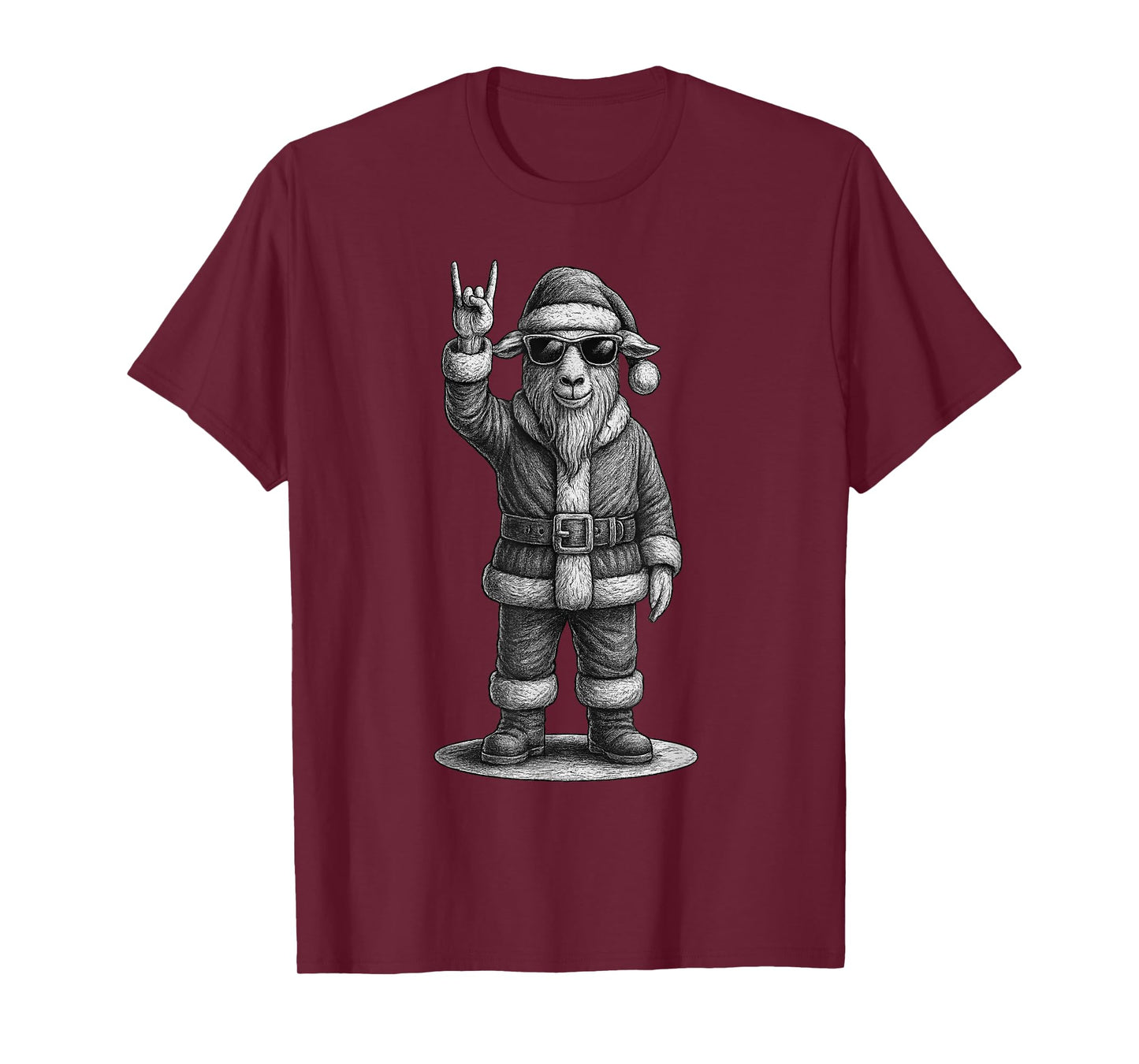 Goat Rock Music Christmas Animal Lover T-Shirt