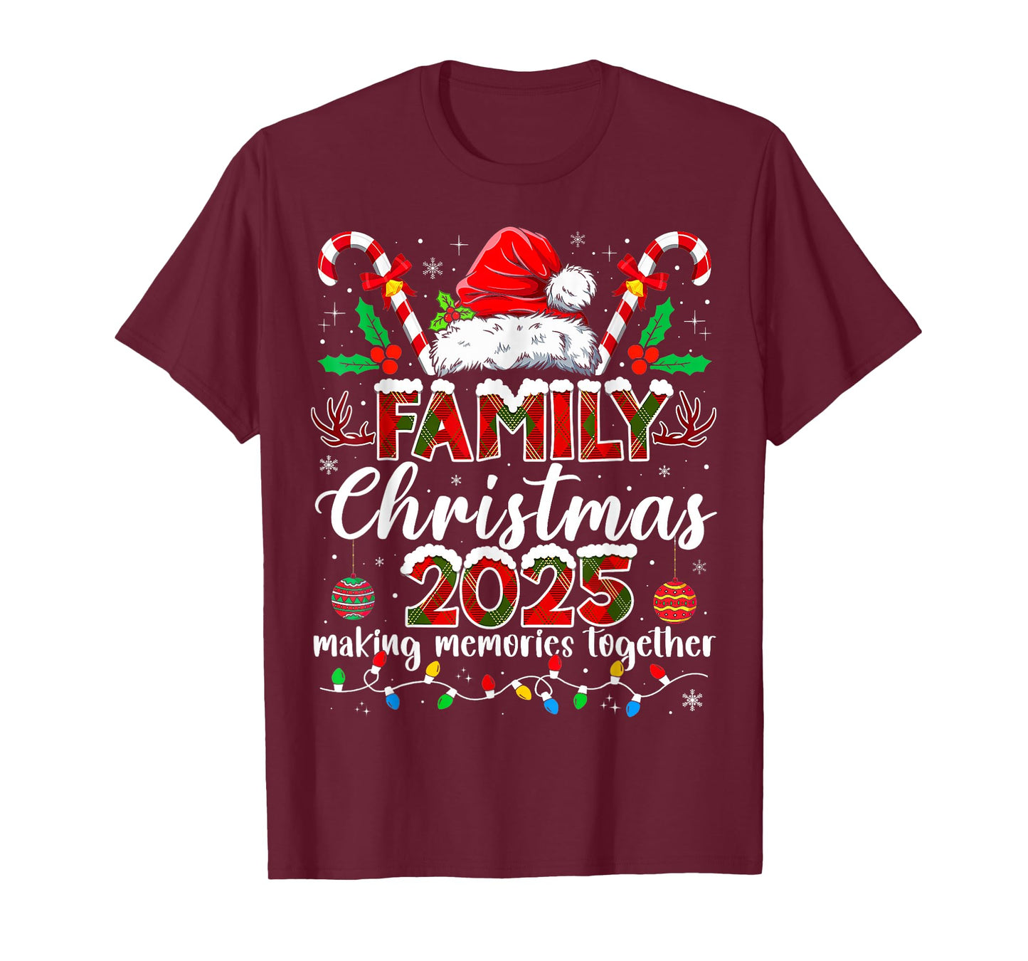 Family Christmas 2025 Matching Tee Xmas Santa Pjs Pajamas T-Shirt