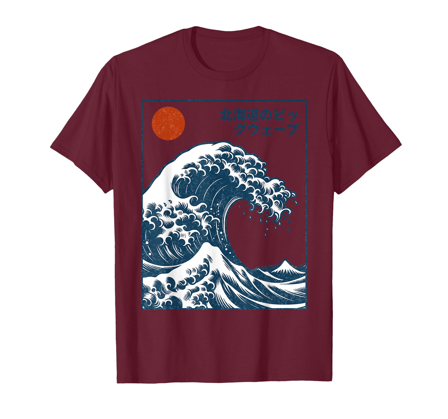 Great Wave Otaku Surfing Vintage Japanese Tee Men T-Shirt