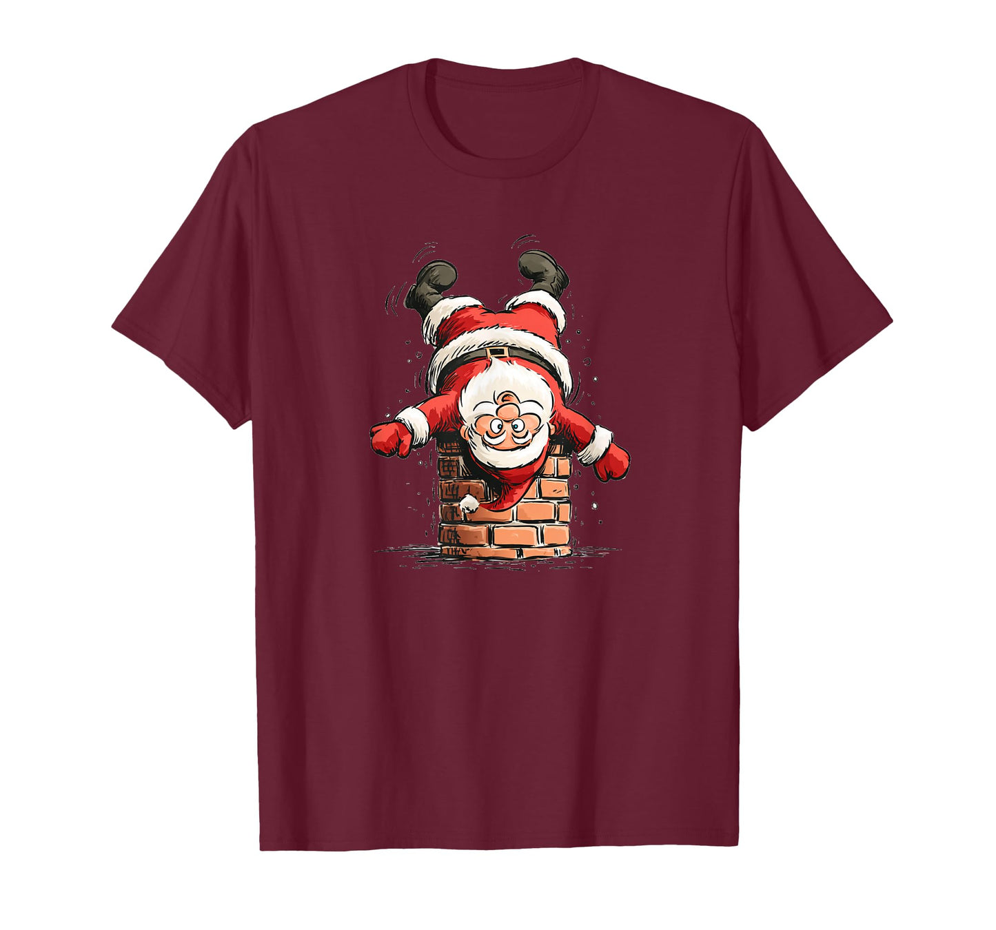Funny Santa Chimney Exercise for Christmas Night T-Shirt
