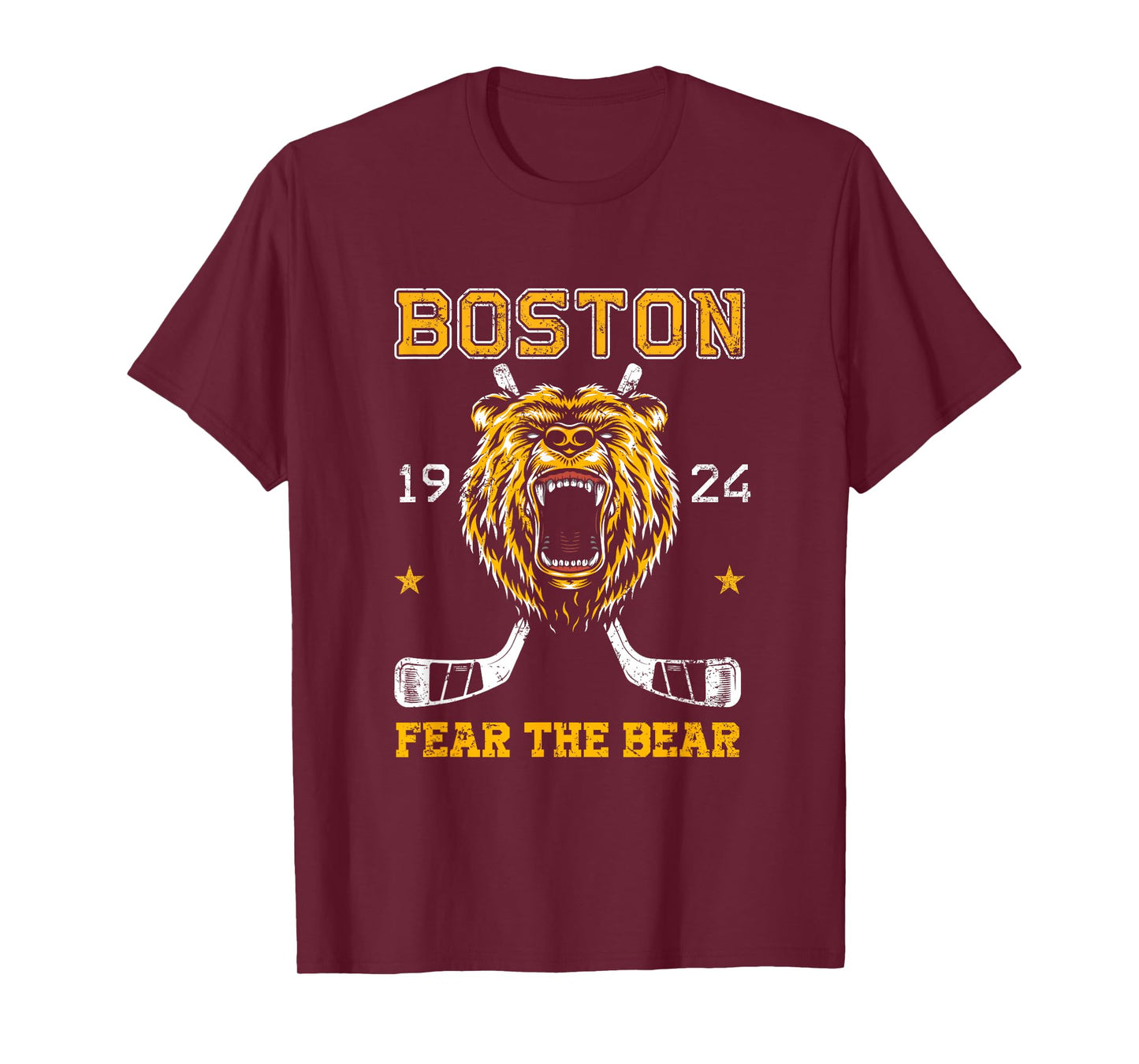 Boston Ice Hockey Fear the Bear T-Shirt