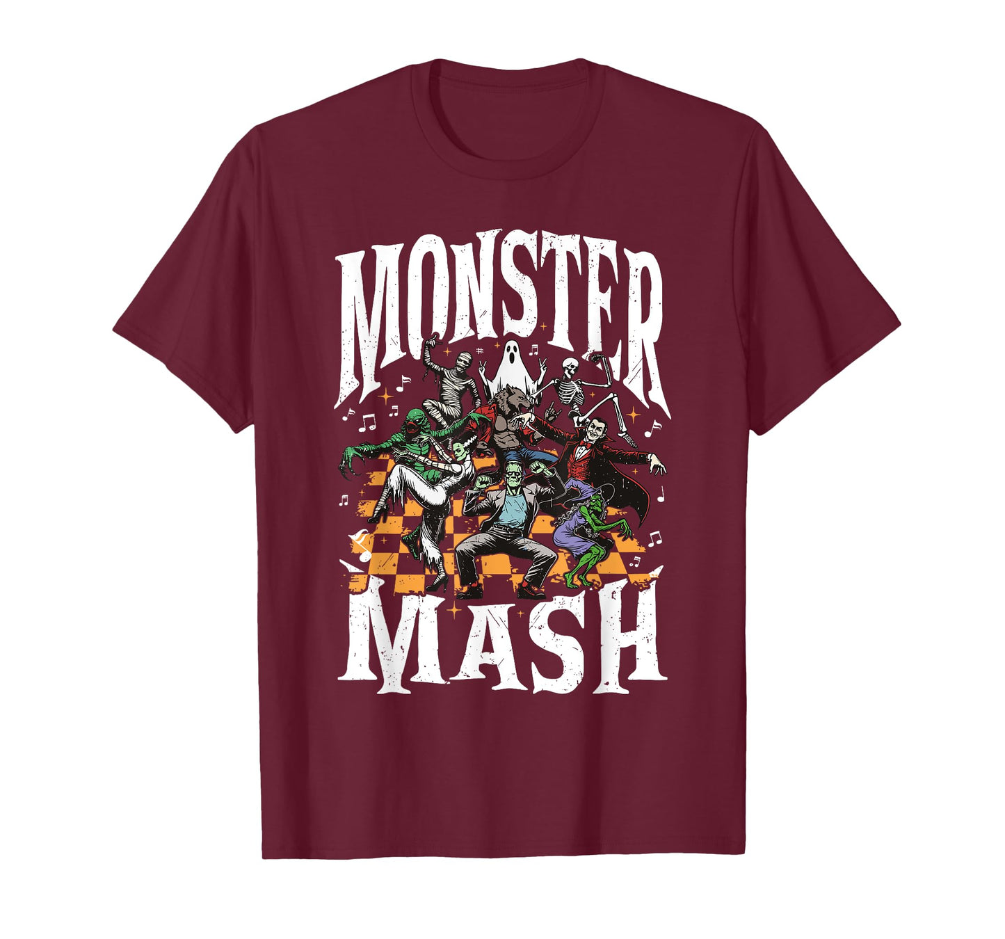 Monster Mash Retro Halloween Funny Monster Spooky Womens Men T-Shirt