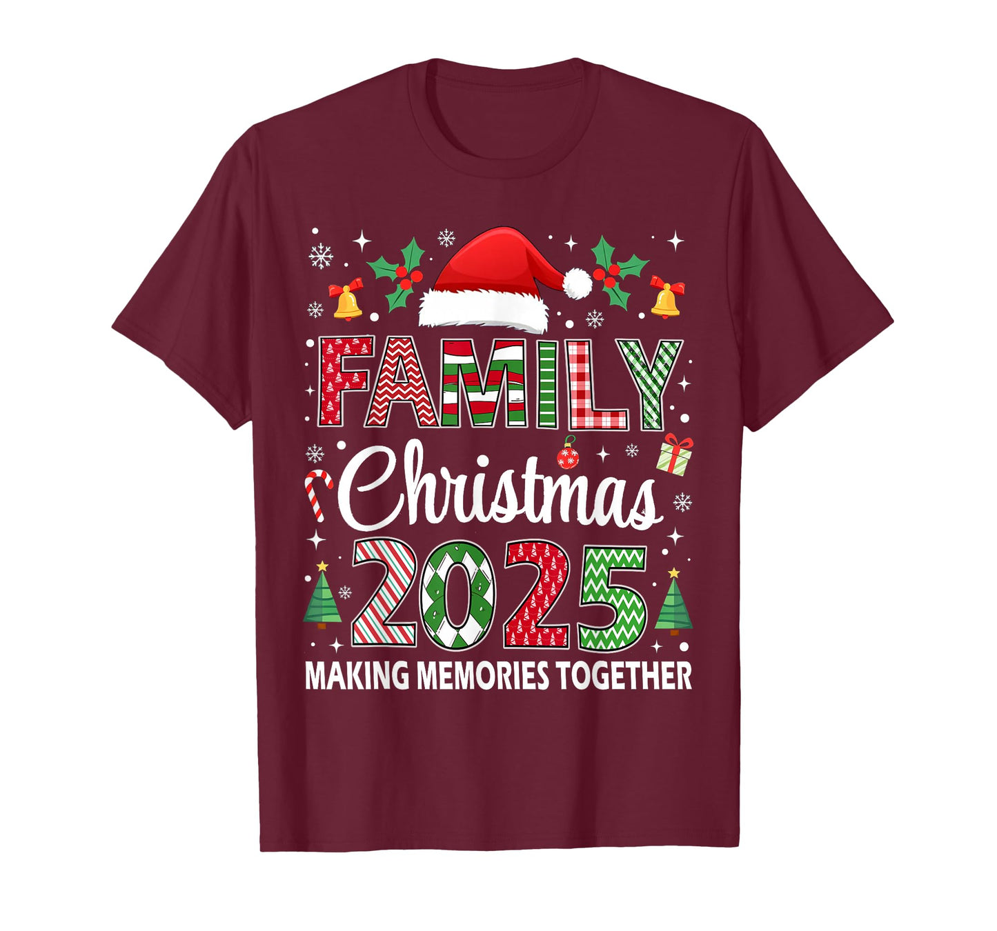 Family Christmas 2025 Matching Outfit Santa Funny Xmas Squad T-Shirt