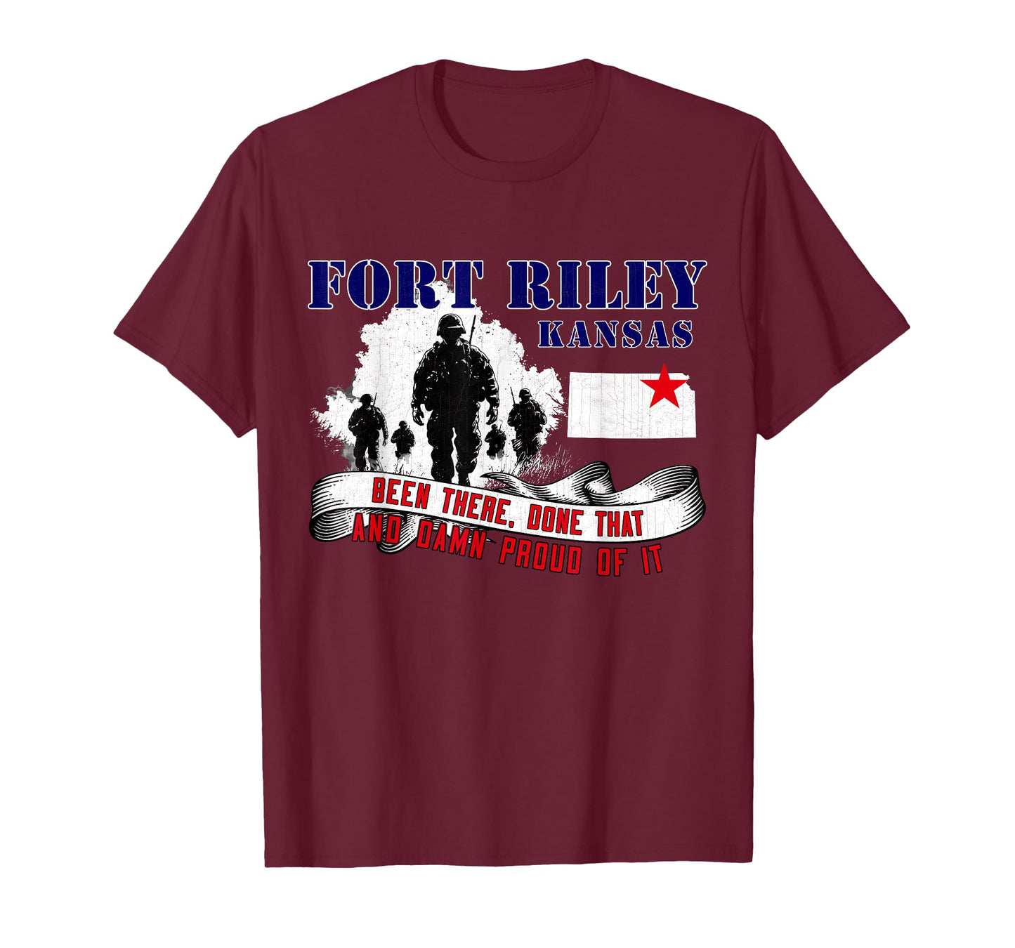 Fort Riley Kansas US Military Base Veterans Day Gifts T-Shirt