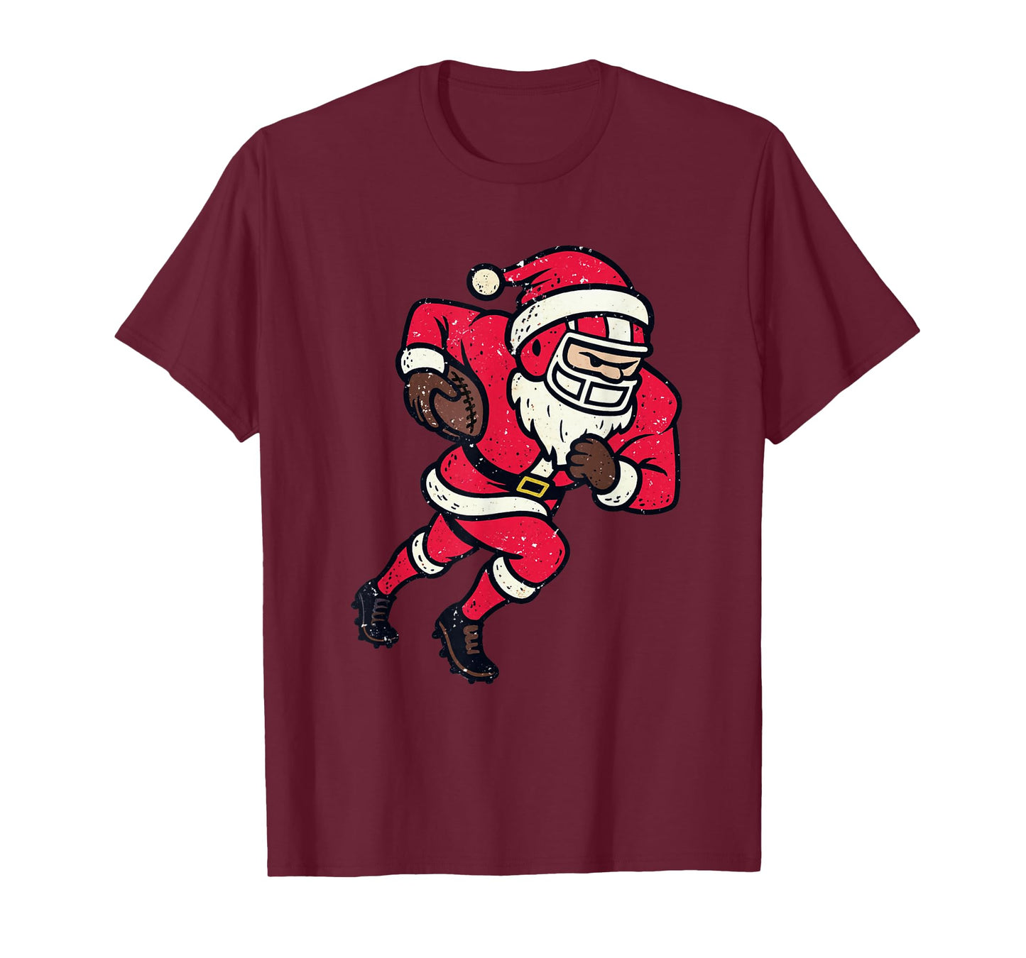 Santa Claus Playing Football Xmas Holiday Christmas T-Shirt
