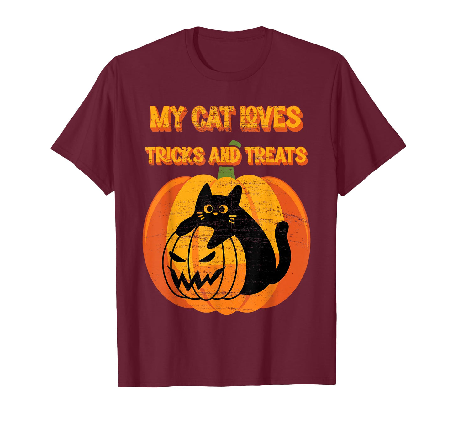 Funny Cat Lady Halloween Pumpkin Witch Black Cat Costume Cat T-Shirt