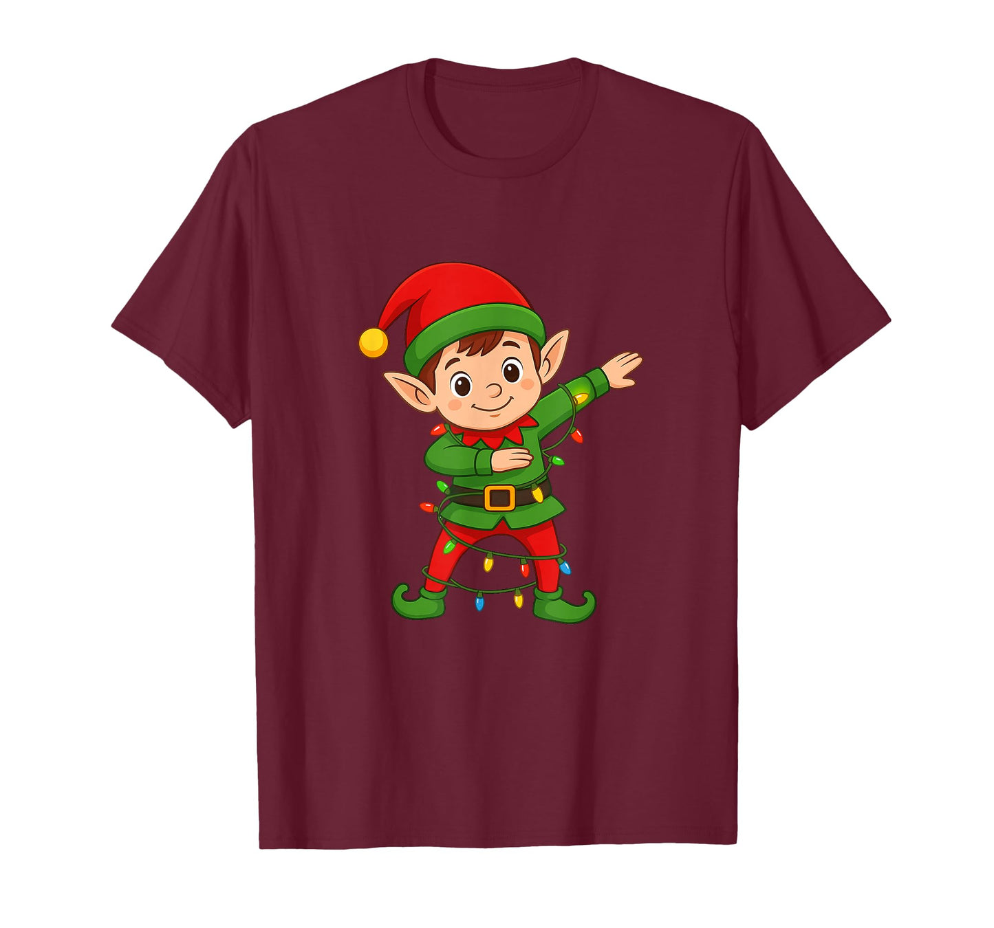 Dabbing Elf Shirt Costume Christmas Squad Men Boy Kids Xmas T-Shirt